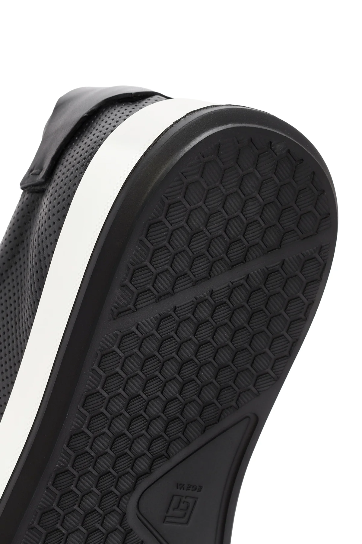 Erkek Siyah Bağcıklı Deri Sneaker - Image 9
