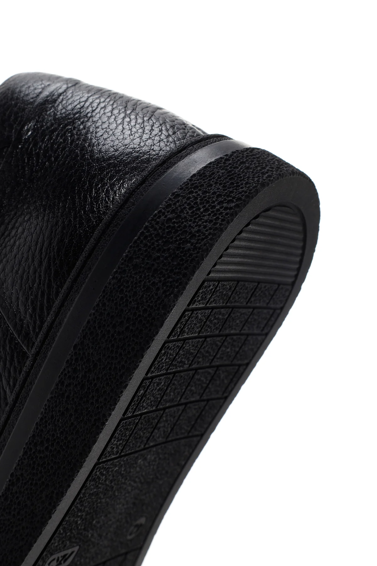 Erkek Siyah Bağcıklı Deri Sneaker - Image 8