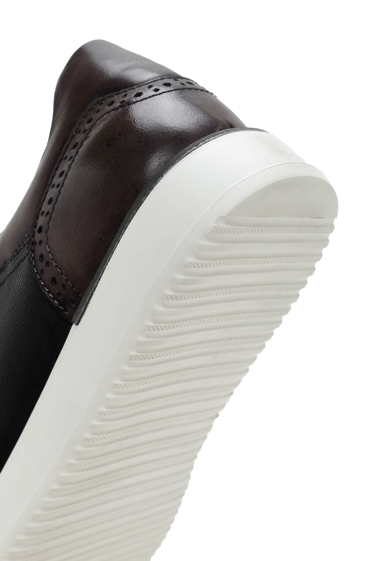 Erkek Siyah Bağcıklı Deri Sneaker - Image 8