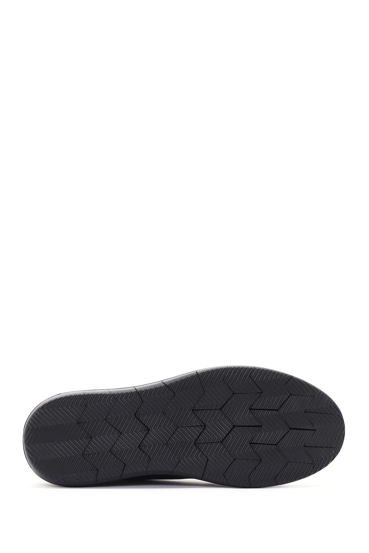 Erkek Siyah Bağcıklı Deri Sneaker - Image 4