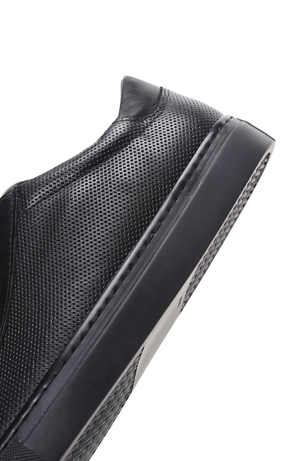Erkek Siyah Bağcıklı Deri Sneaker - Image 7