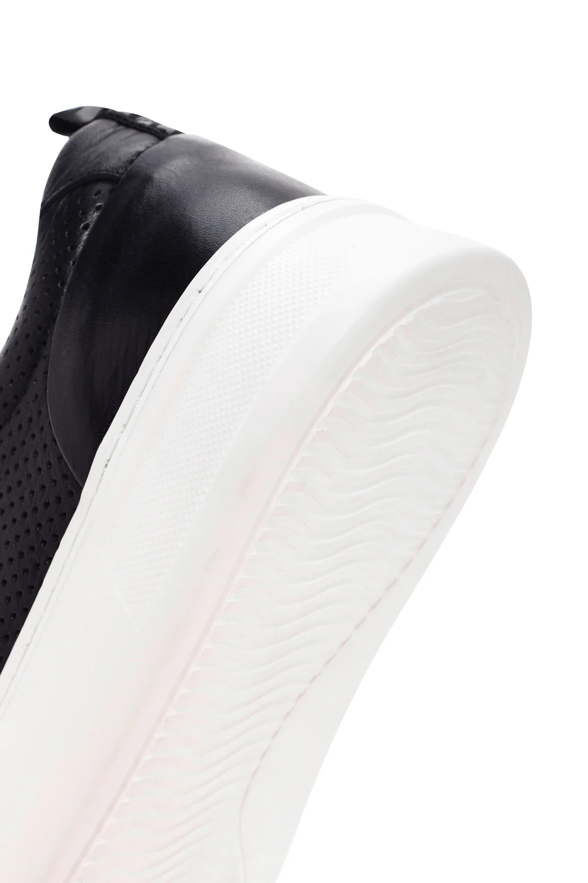 Erkek Siyah Bağcıklı Deri Sneaker - Image 8