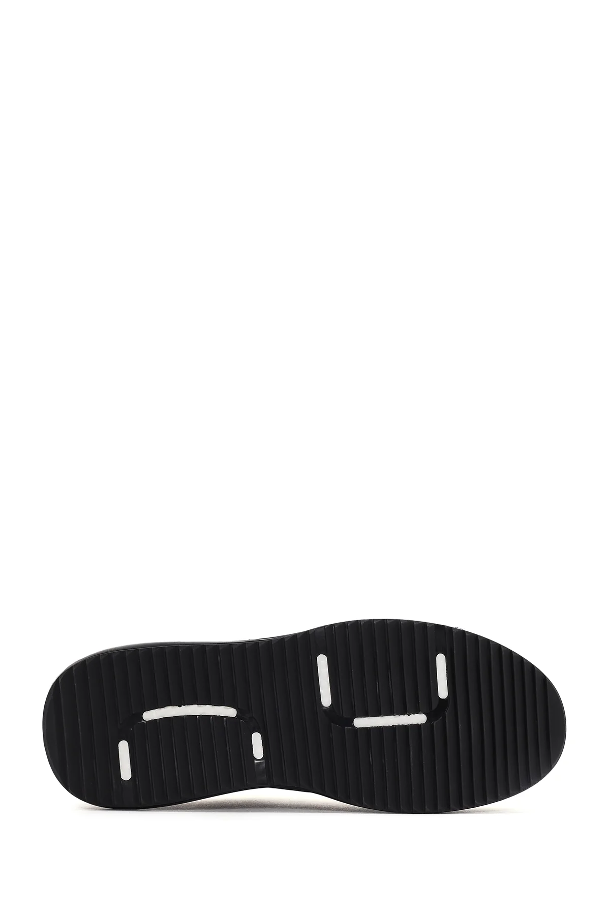 Erkek Siyah Bağcıklı Deri Sneaker - Image 4