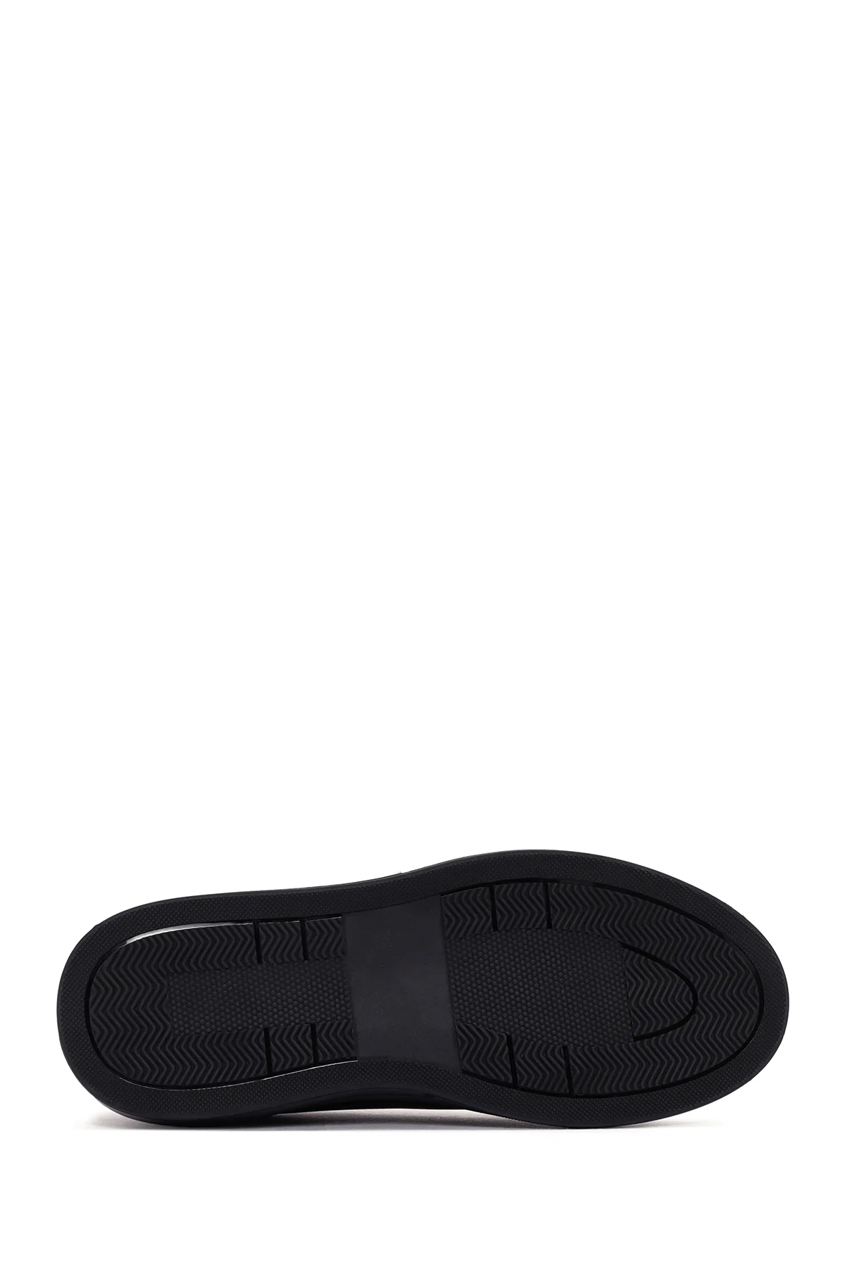 Erkek Siyah Bağcıklı Deri Sneaker - Image 4