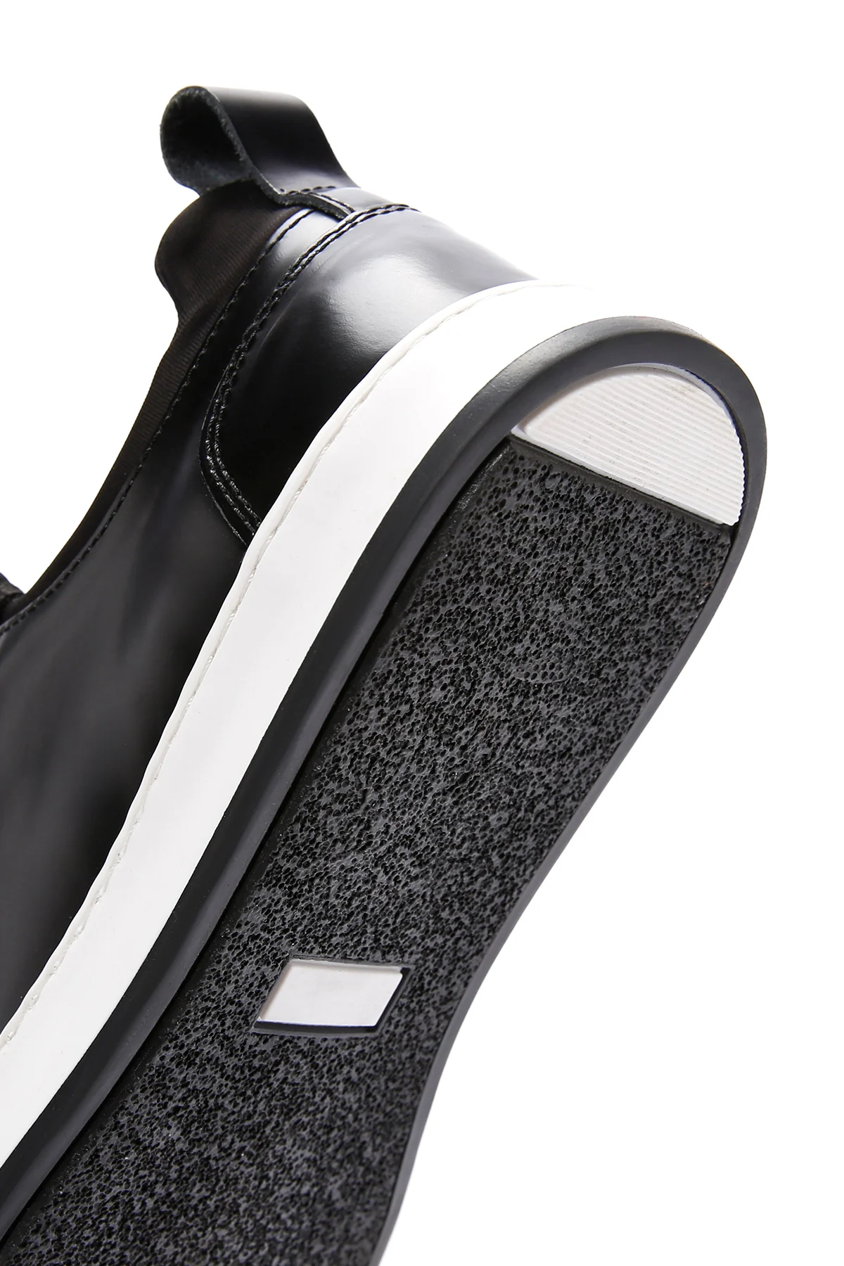 Erkek Siyah Bağcıklı Deri Sneaker - Image 9