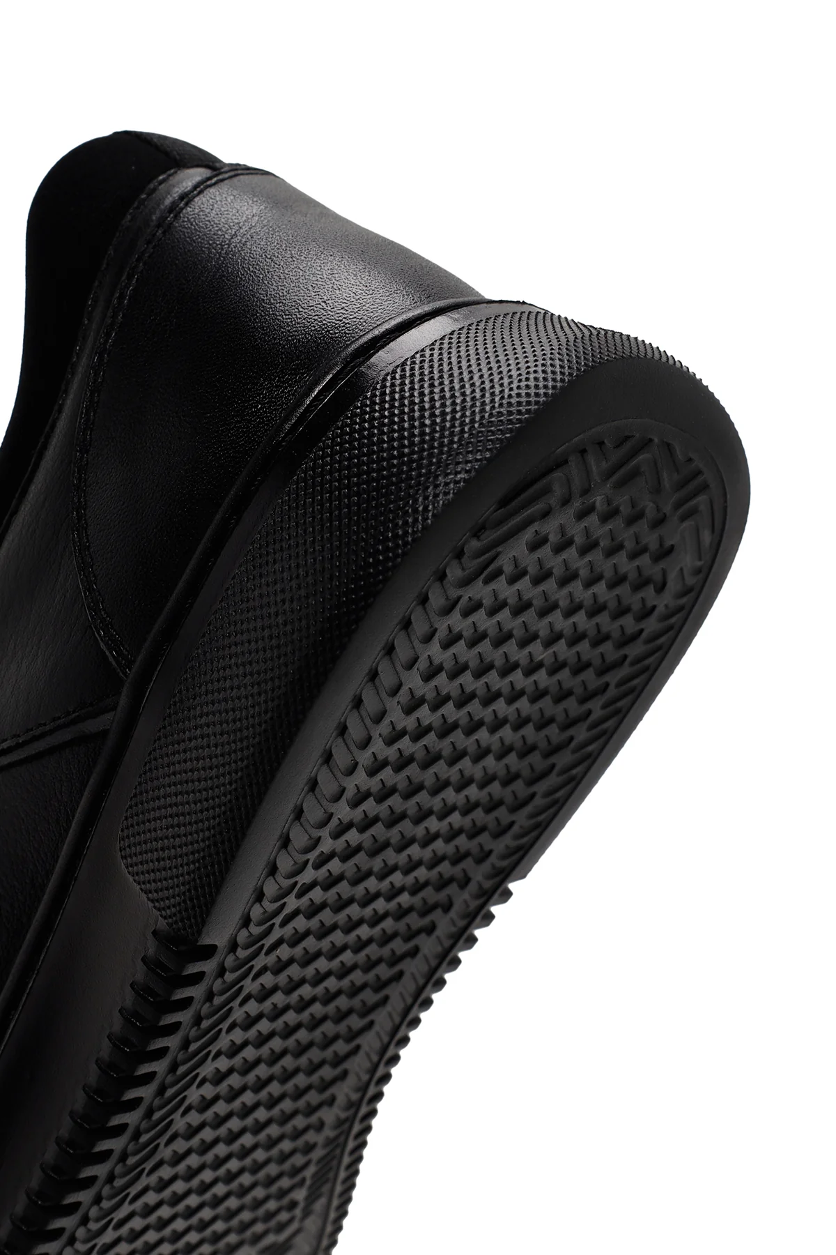 Erkek Siyah Bağcıklı Deri Sneaker - Image 7