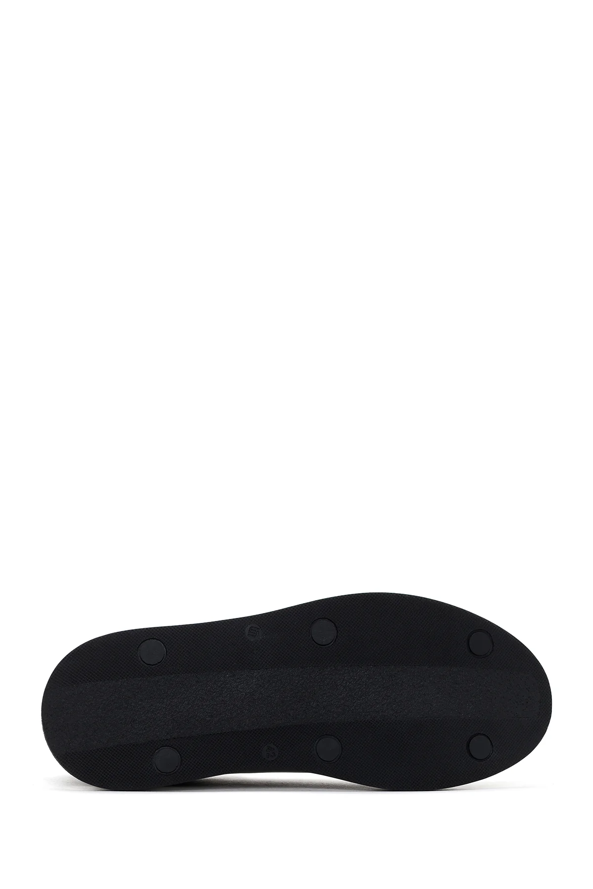 Erkek Siyah Bağcıklı Deri Sneaker - Image 4