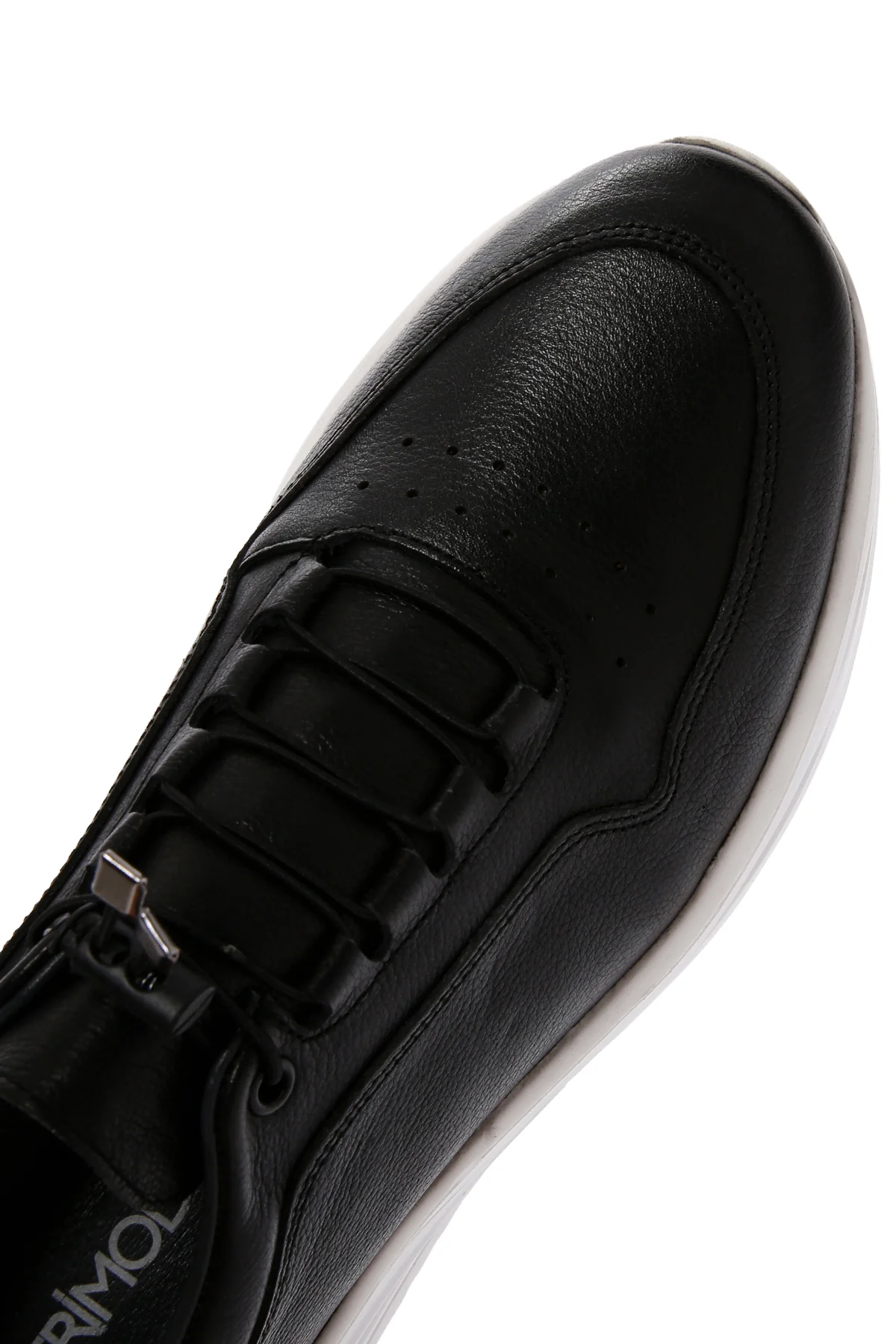 Erkek Siyah Bağcıklı Deri Sneaker - Image 10
