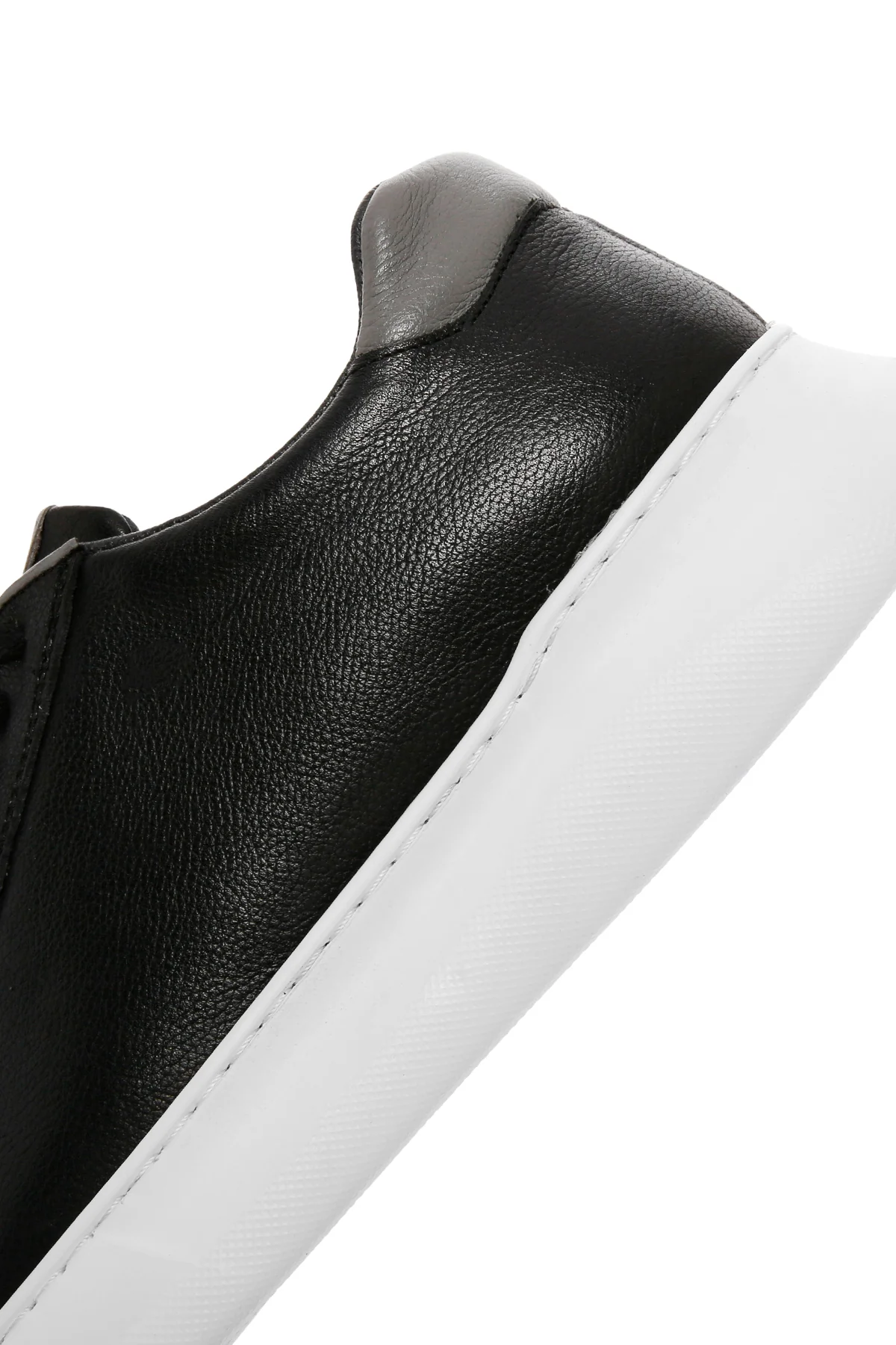Erkek Siyah Bağcıklı Deri Sneaker - Image 8