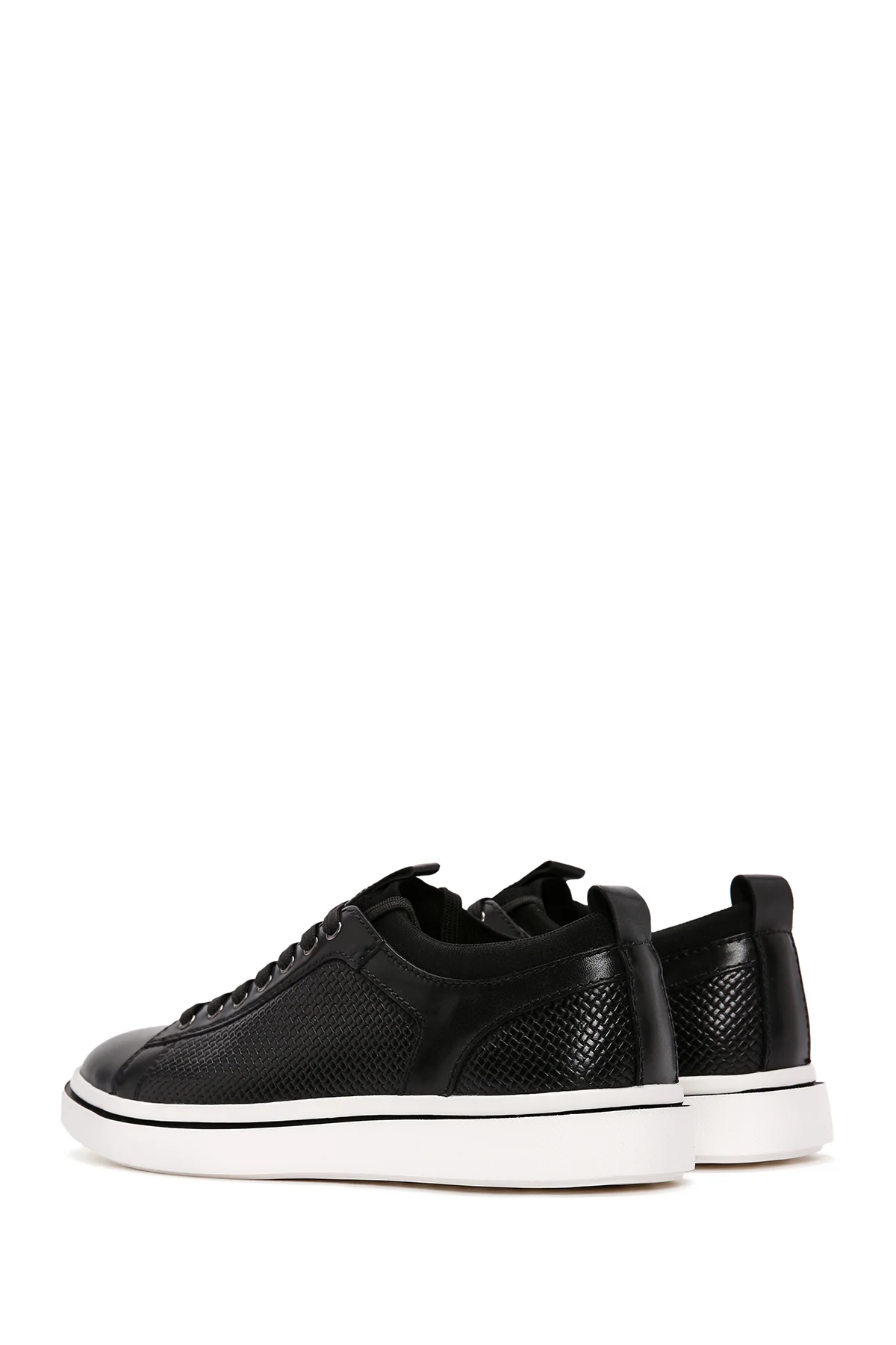 Erkek Siyah Bağcıklı Deri Sneaker - Image 5