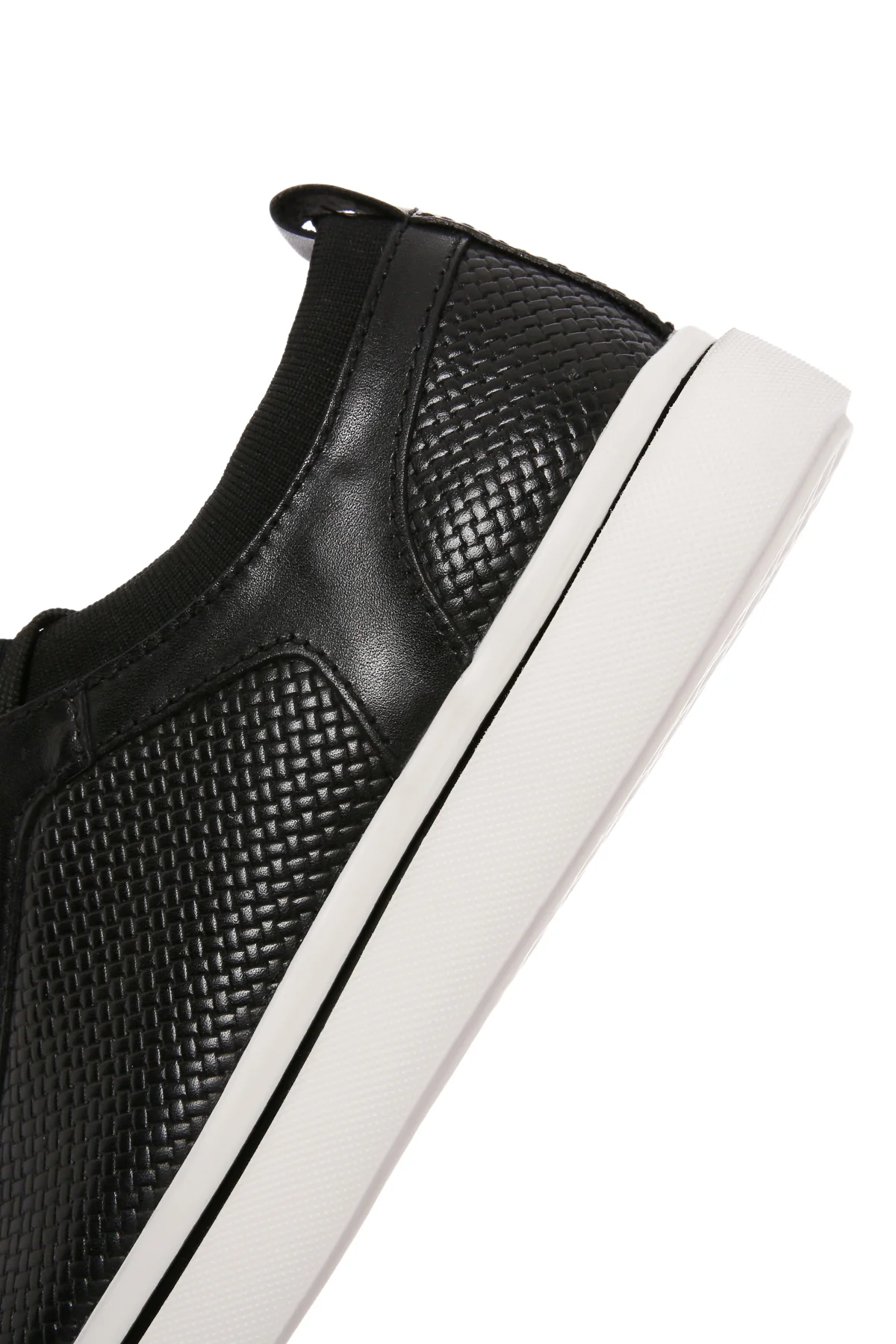 Erkek Siyah Bağcıklı Deri Sneaker - Image 8