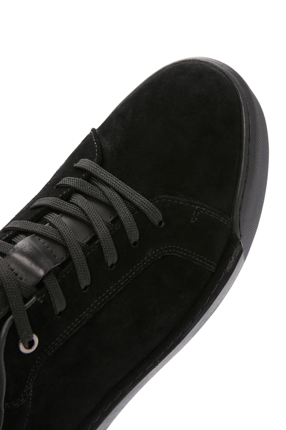 Erkek Siyah Bağcıklı Deri Sneaker - Image 10