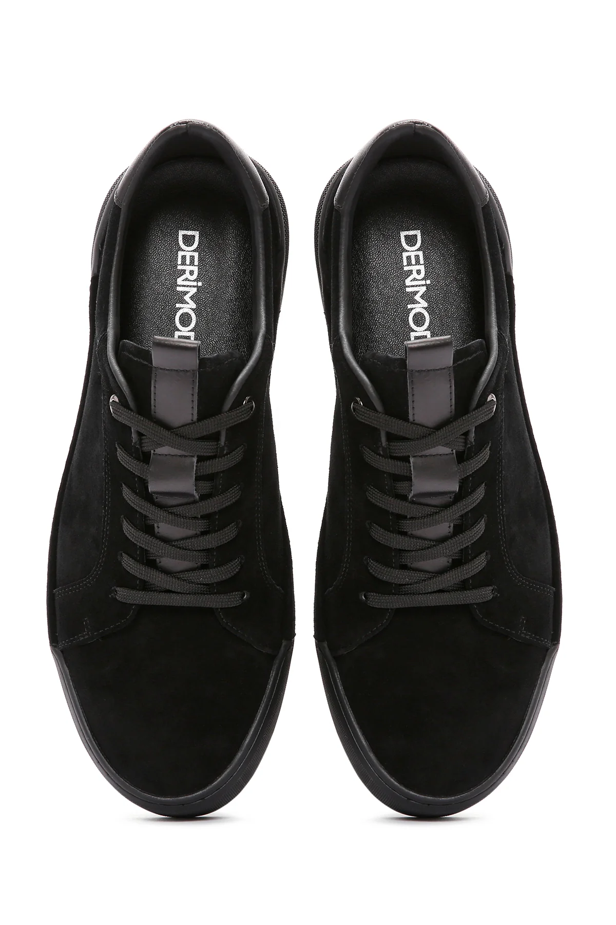 Erkek Siyah Bağcıklı Deri Sneaker - Image 7