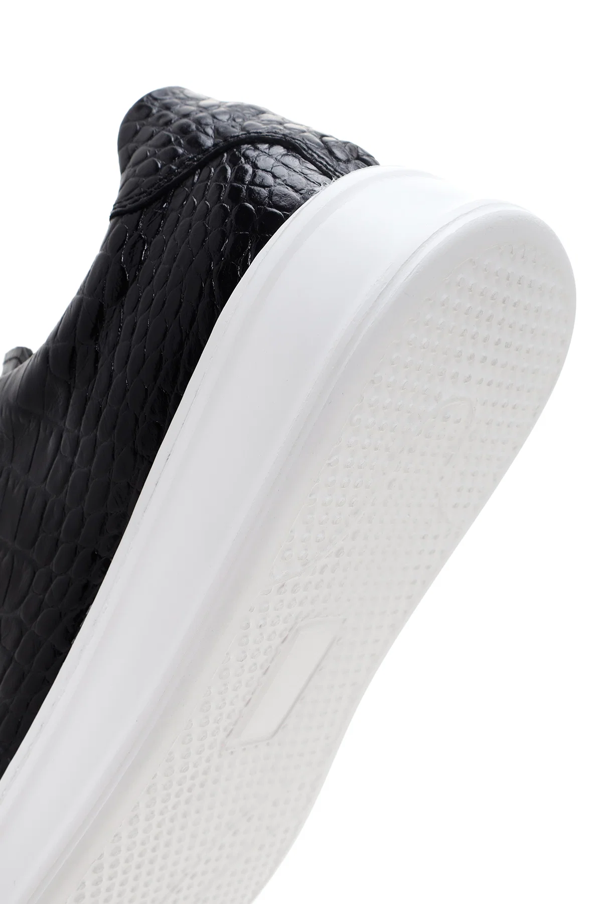 Erkek Siyah Bağcıklı Deri Sneaker - Image 10