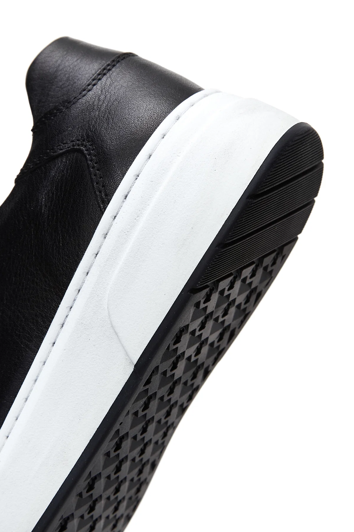 Erkek Siyah Bağcıklı Deri Sneaker - Image 8