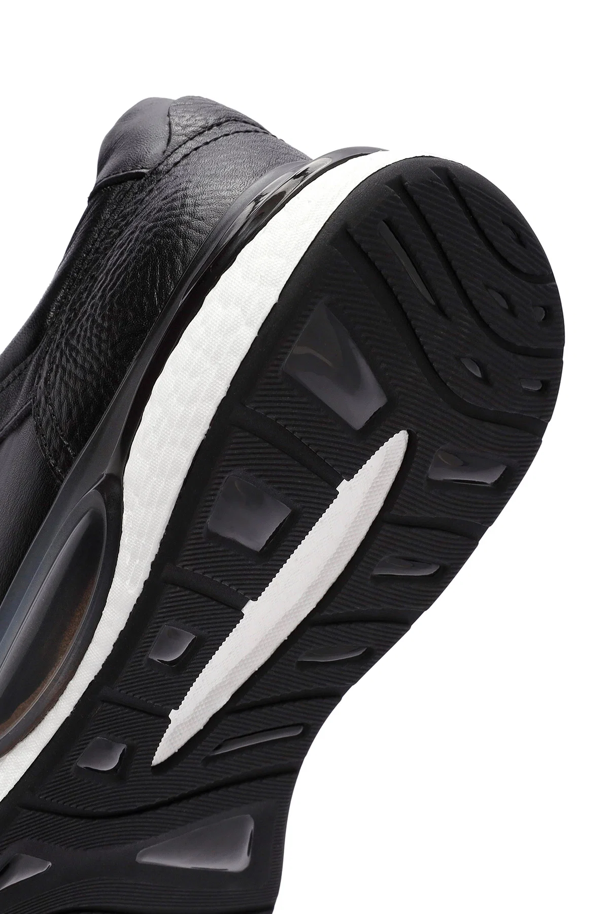 Erkek Siyah Bağcıklı Deri Sneaker - Image 8