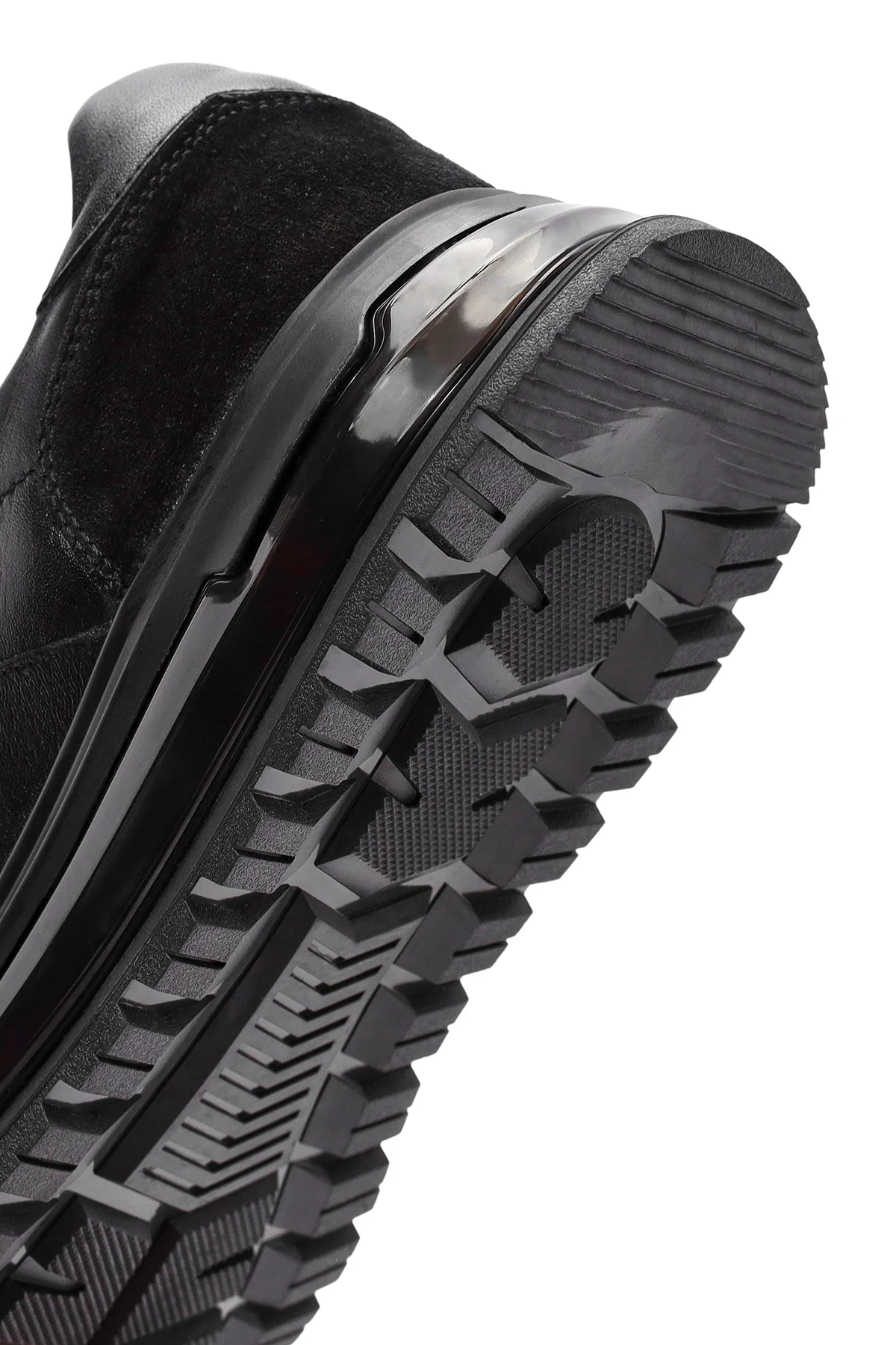 Erkek Siyah Bağcıklı Deri Sneaker - Image 8