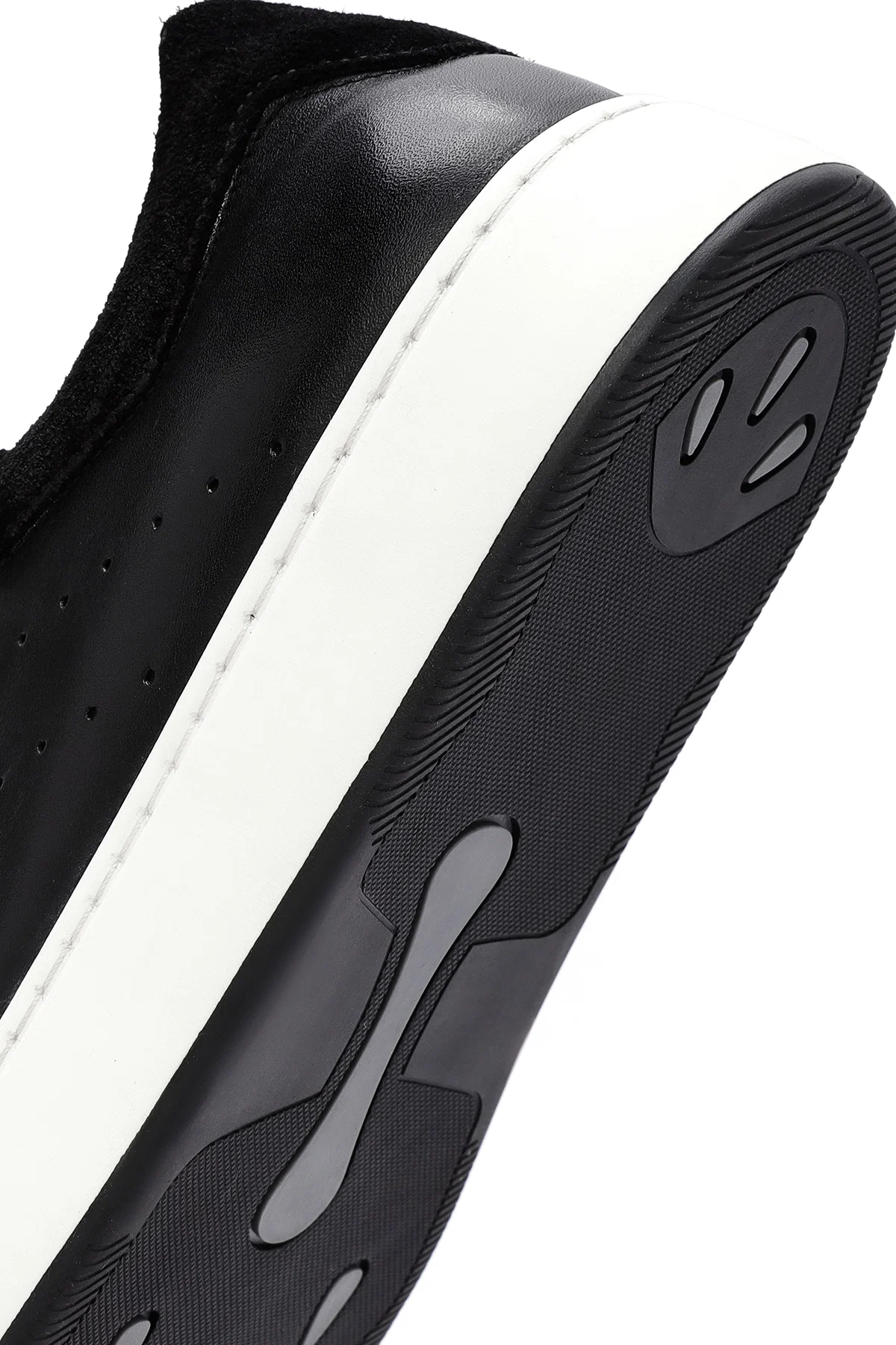 Erkek Siyah Bağcıklı Deri Sneaker - Image 8