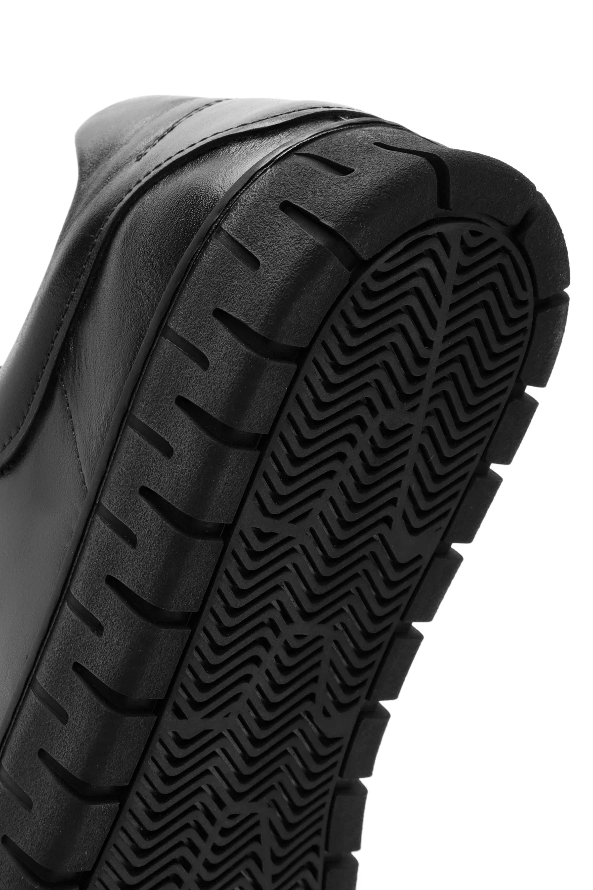 Erkek Siyah Bağcıklı Deri Sneaker - Image 9