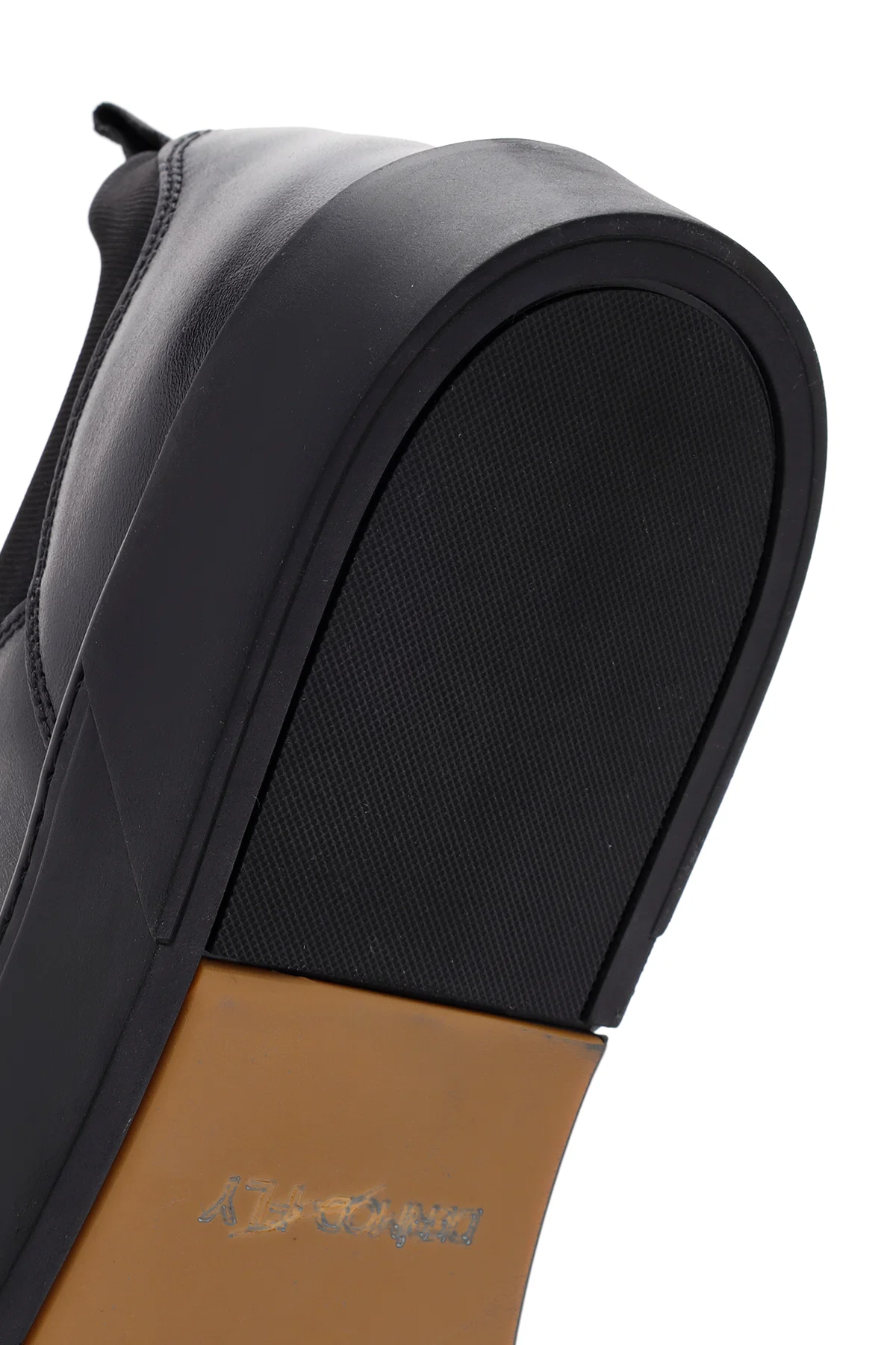 Erkek Siyah Bağcıklı Deri Sneaker - Image 8