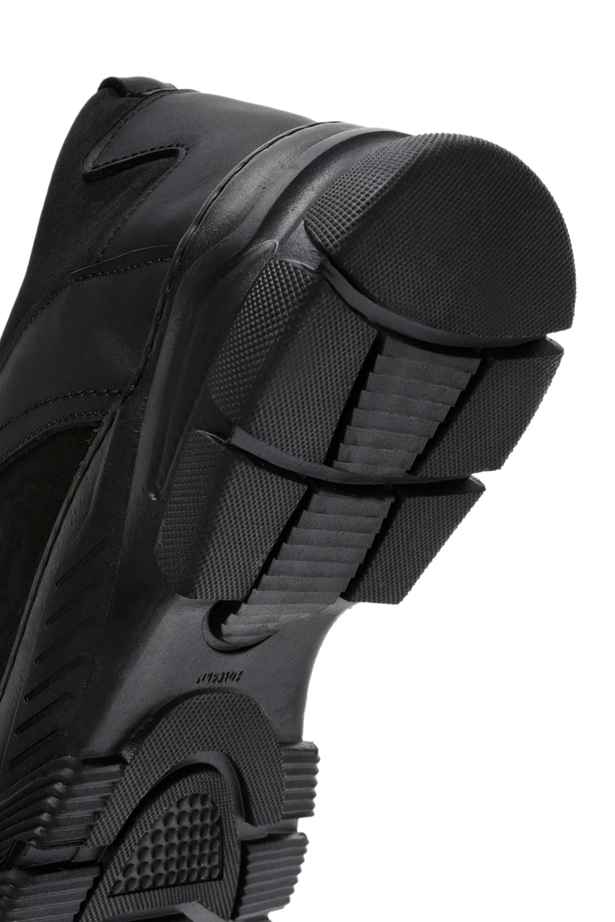 Erkek Siyah Bağcıklı Deri Sneaker - Image 8