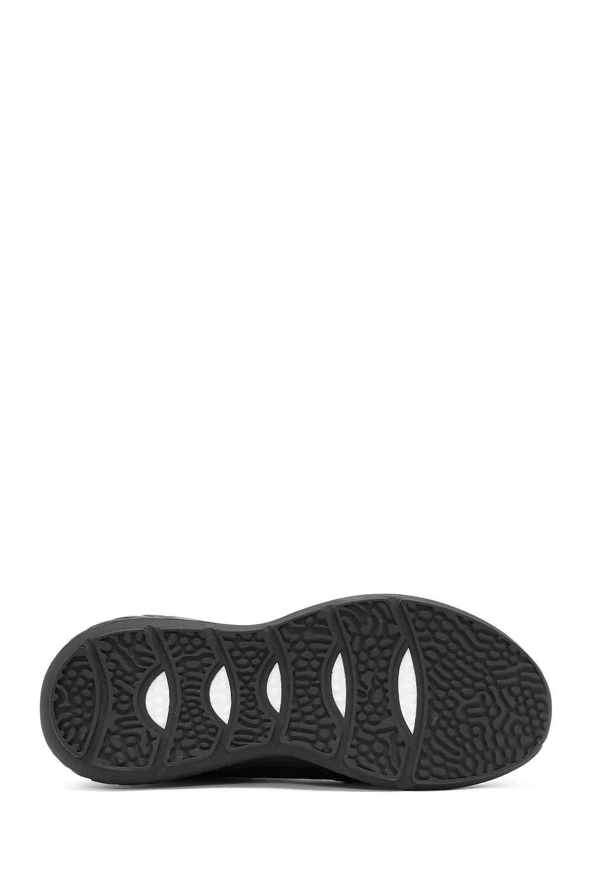 Erkek Siyah Bağcıklı Deri Sneaker - Image 4