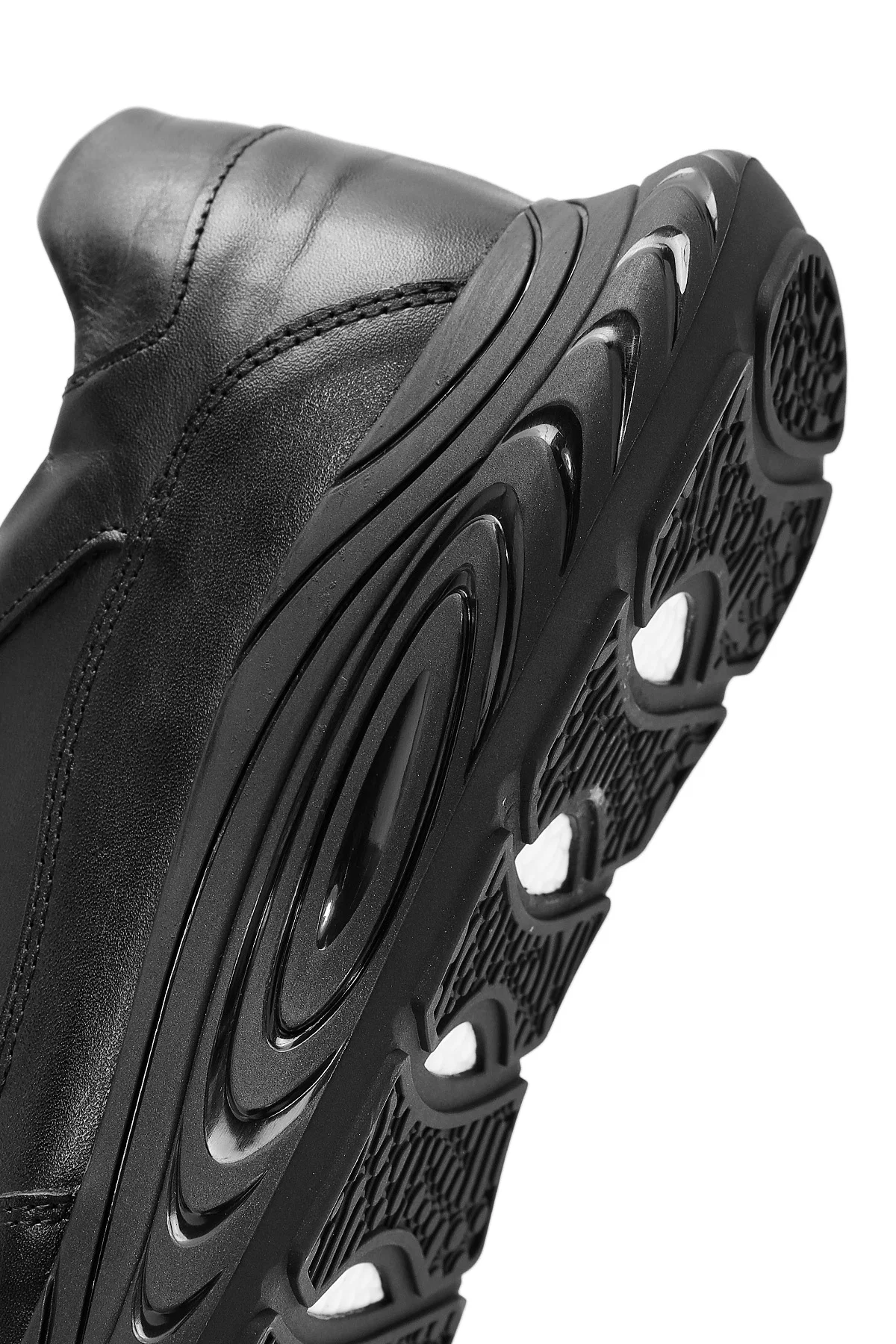 Erkek Siyah Bağcıklı Deri Sneaker - Image 8