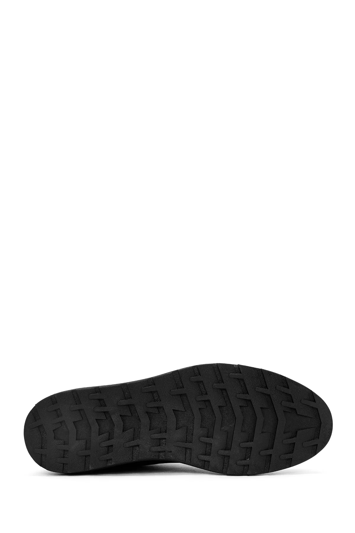 Erkek Siyah Bağcıklı Deri Sneaker - Image 4