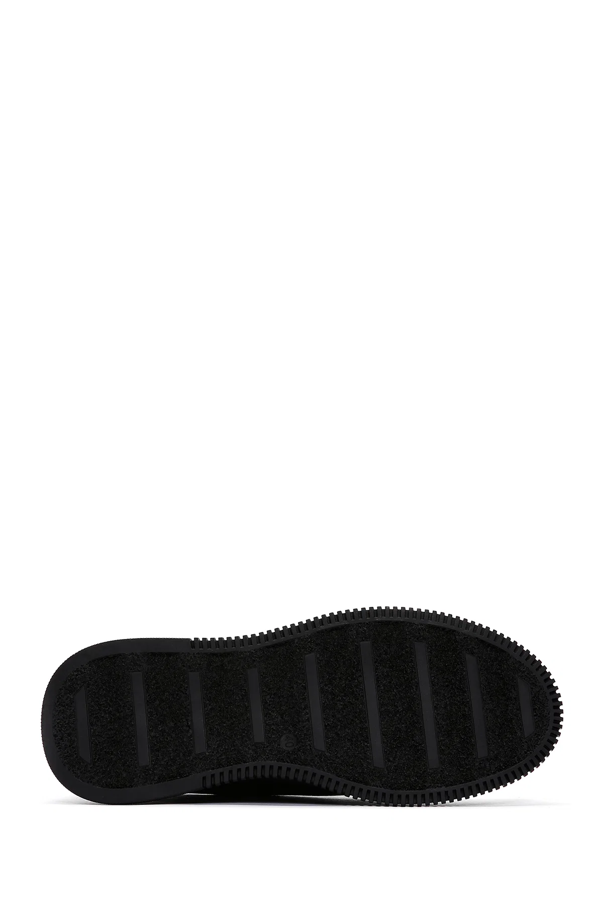 Erkek Siyah Bağcıklı Deri Sneaker - Image 4