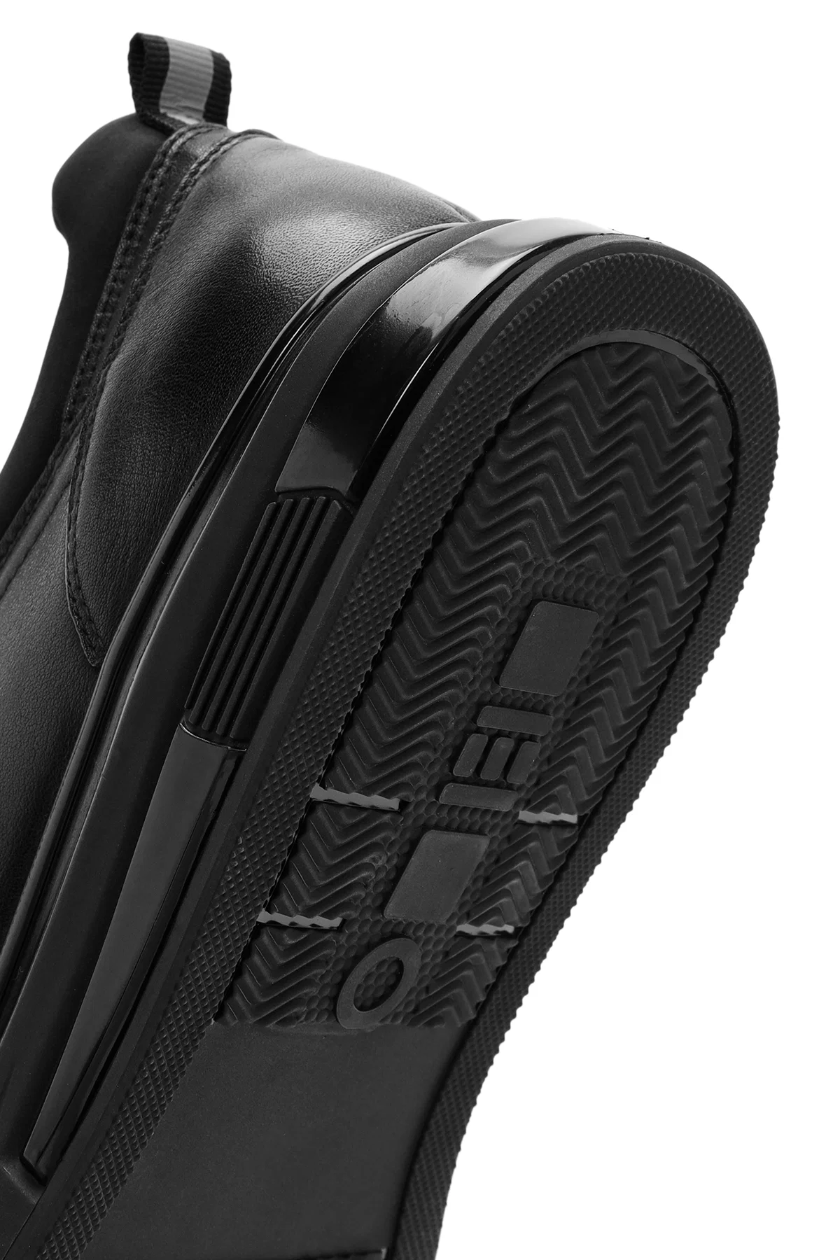 Erkek Siyah Bağcıklı Deri Sneaker - Image 8