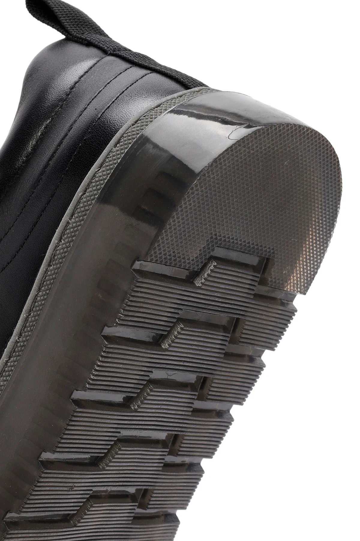Erkek Siyah Bağcıklı Deri Sneaker - Image 8