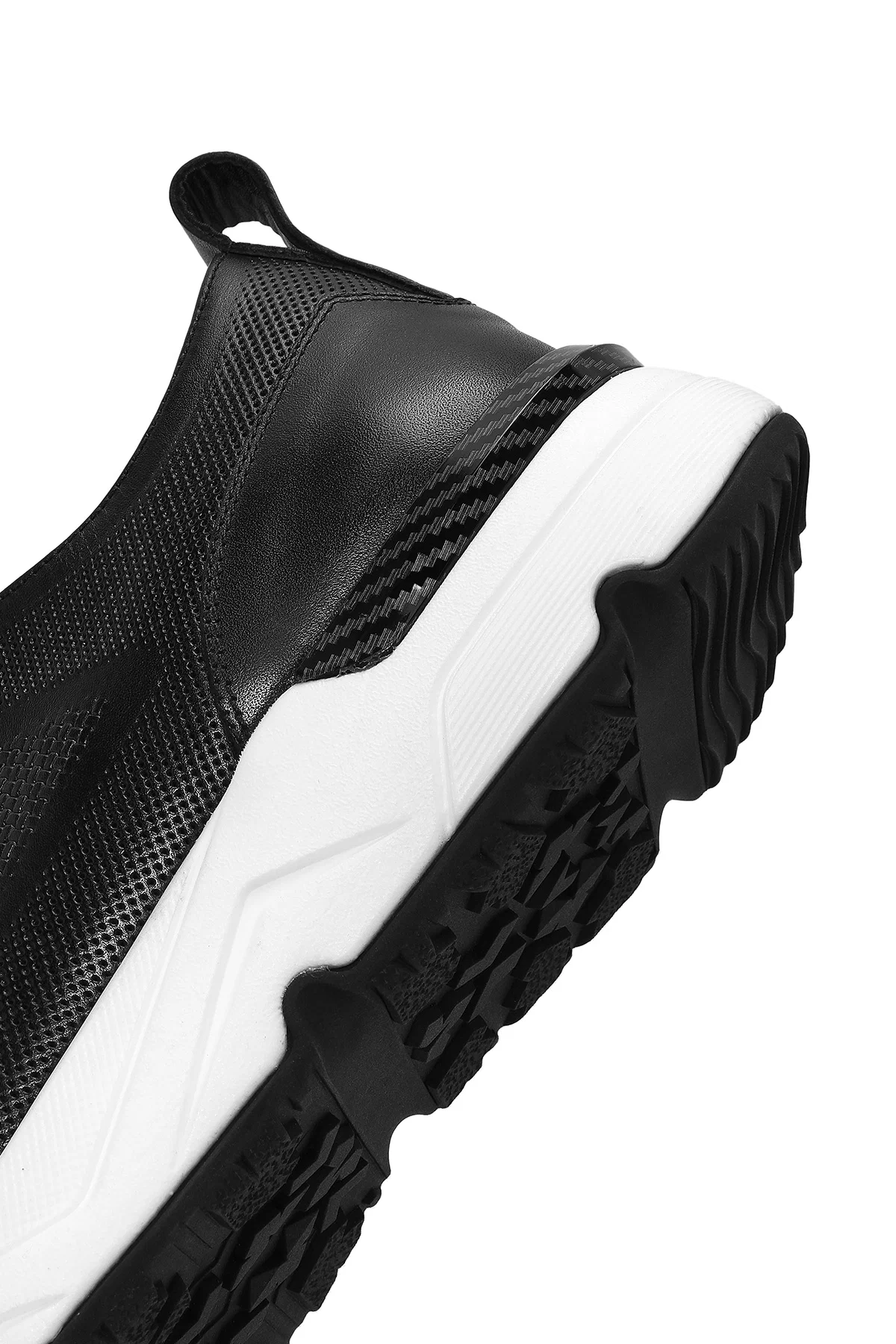 Erkek Siyah Bağcıklı Deri Sneaker - Image 8