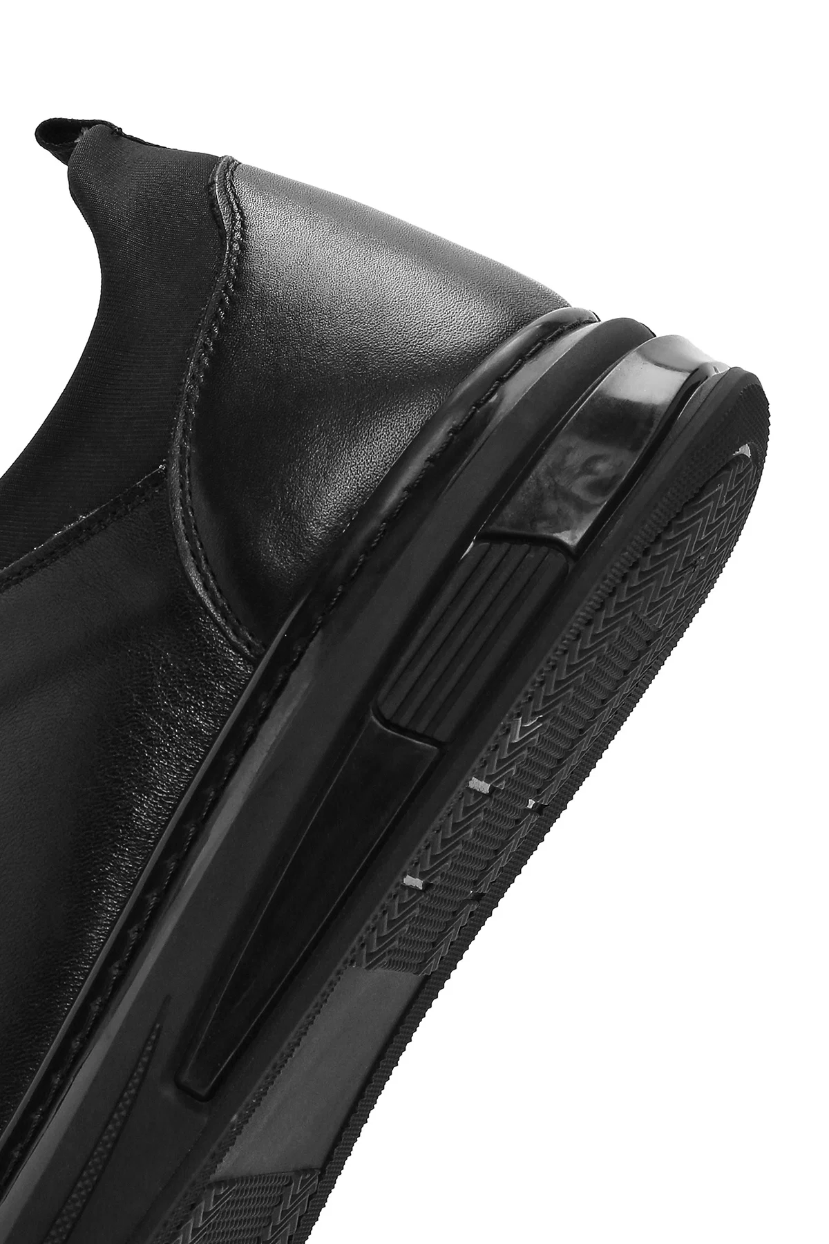 Erkek Siyah Bağcıklı Deri Sneaker - Image 10