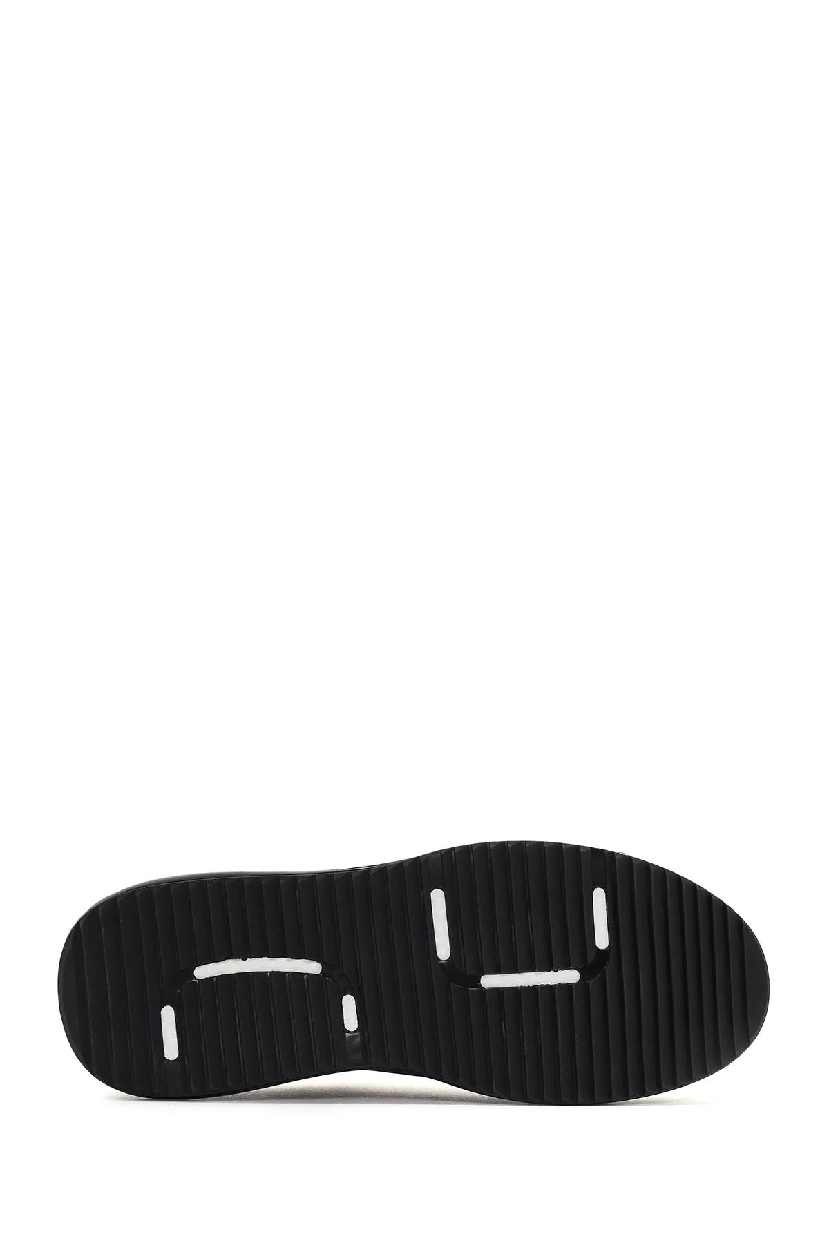 Erkek Siyah Bağcıklı Deri Sneaker - Image 4