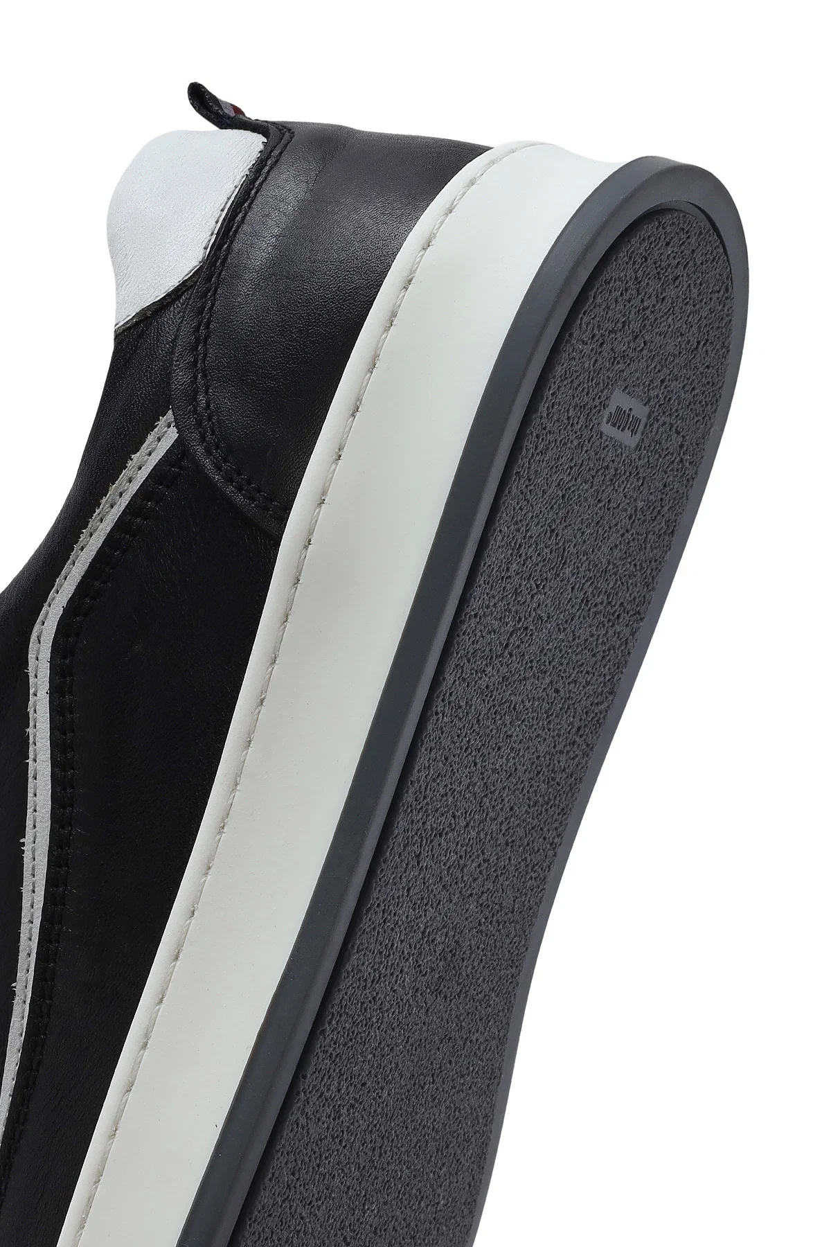 Erkek Siyah Bağcıklı Deri Sneaker - Image 8