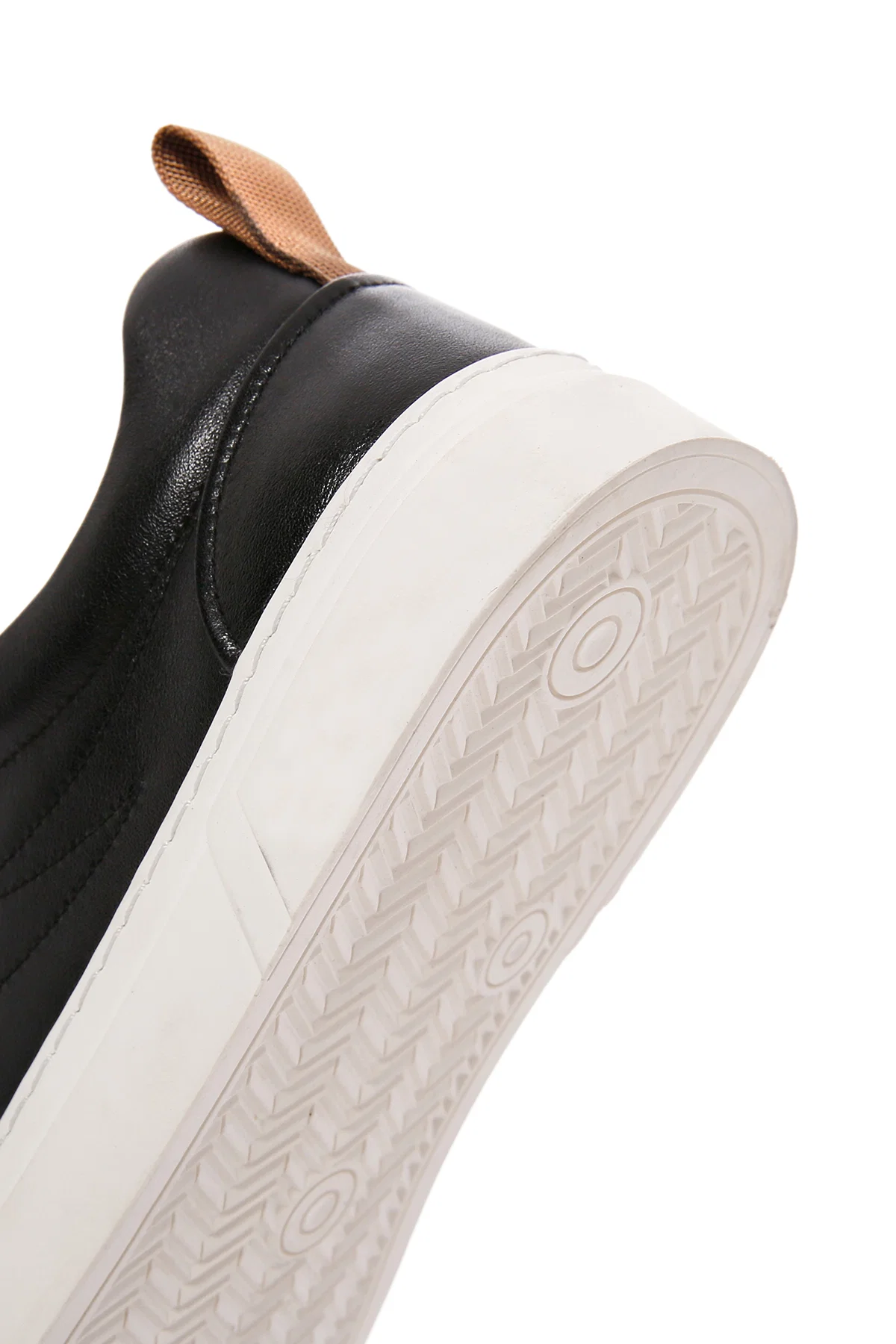 Erkek Siyah Bağcıklı Deri Sneaker - Image 9
