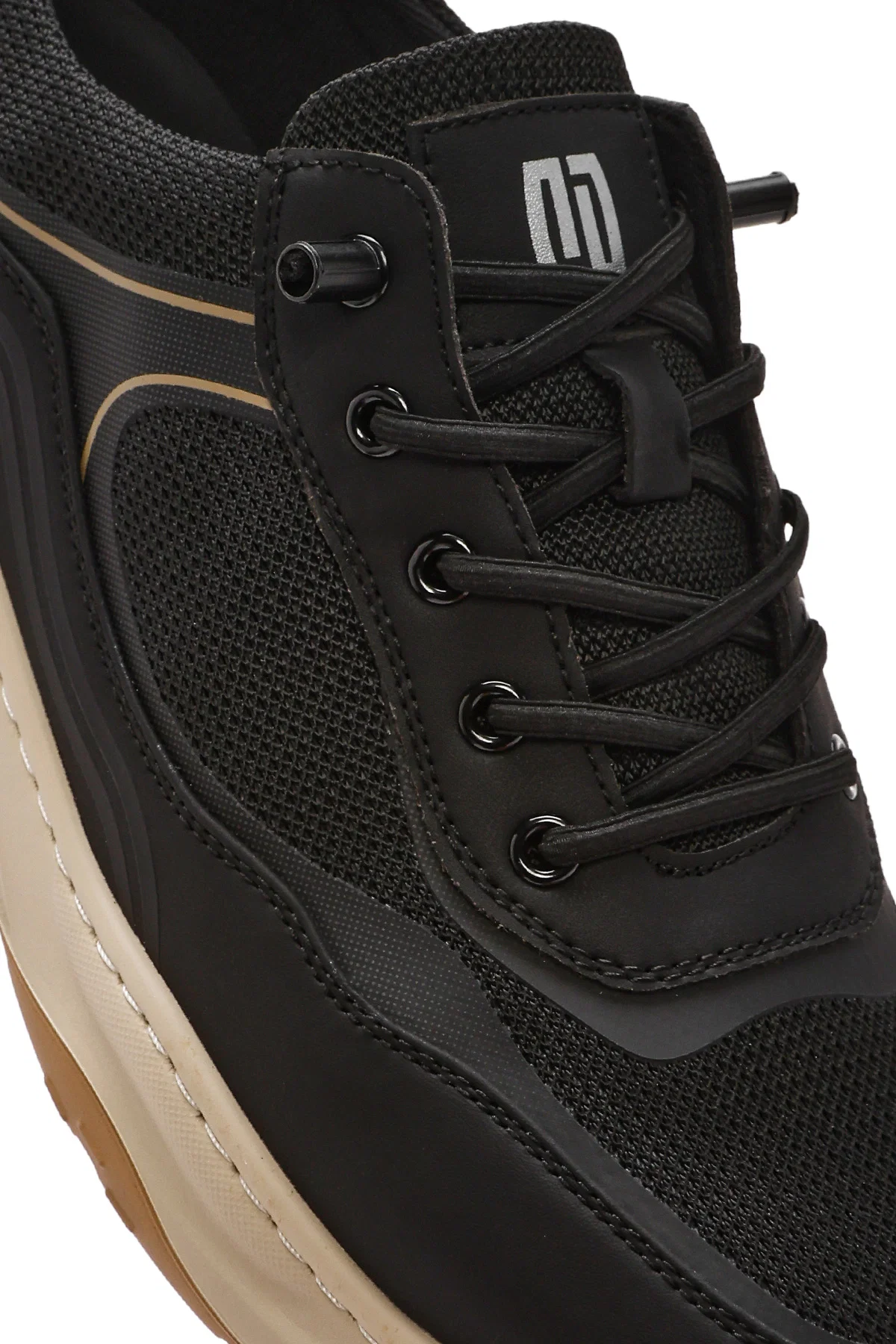 Erkek Siyah Bağcıklı Deri Sneaker - Image 9