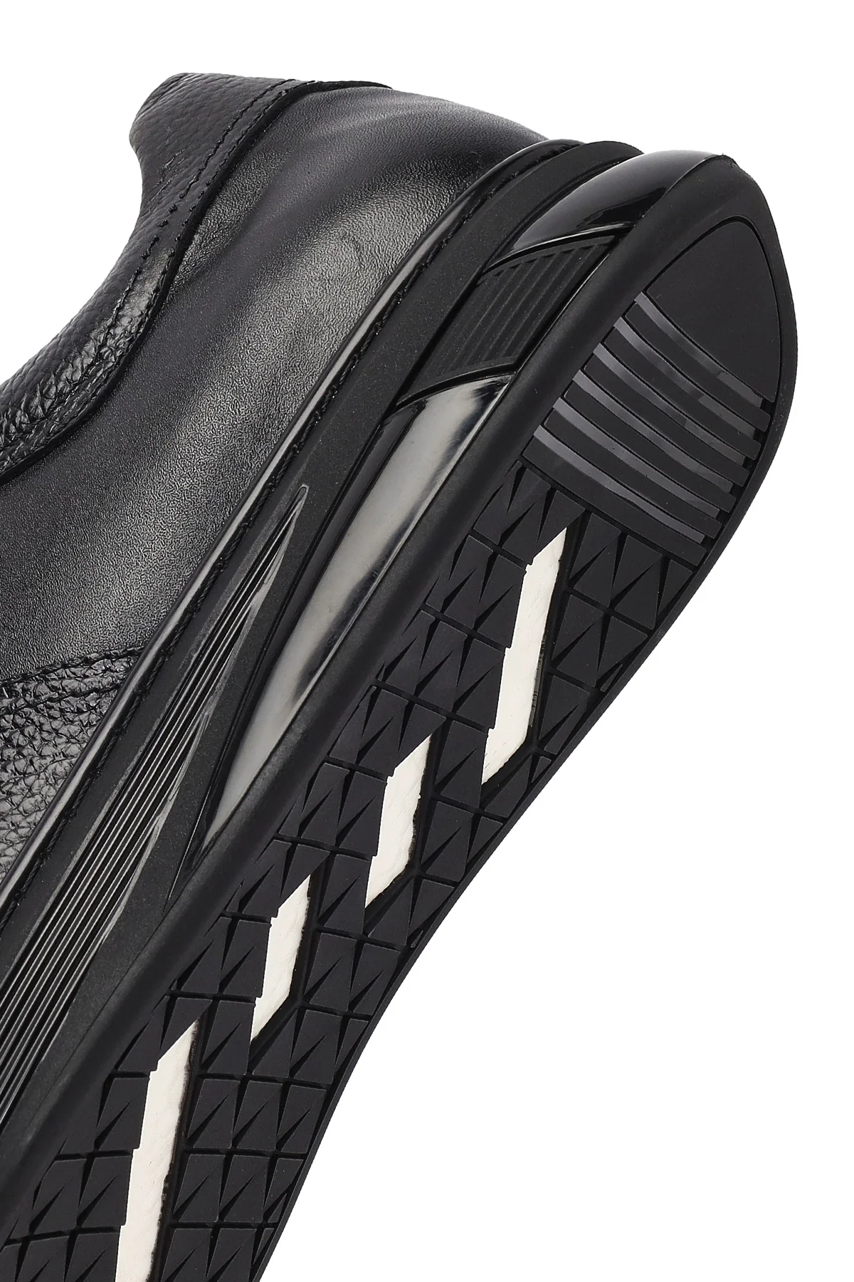 Erkek Siyah Bağcıklı Deri Sneaker - Image 8