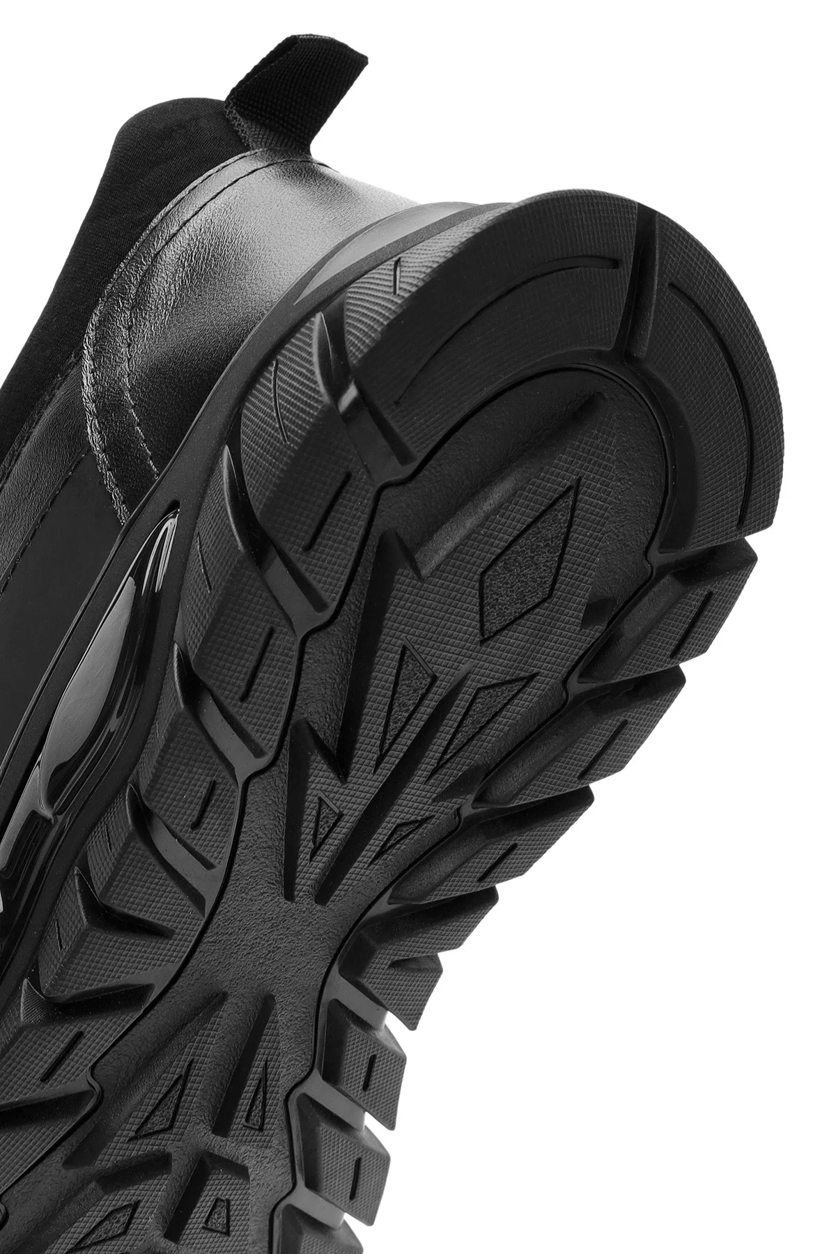 Erkek Siyah Bağcıklı Deri Sneaker - Image 8