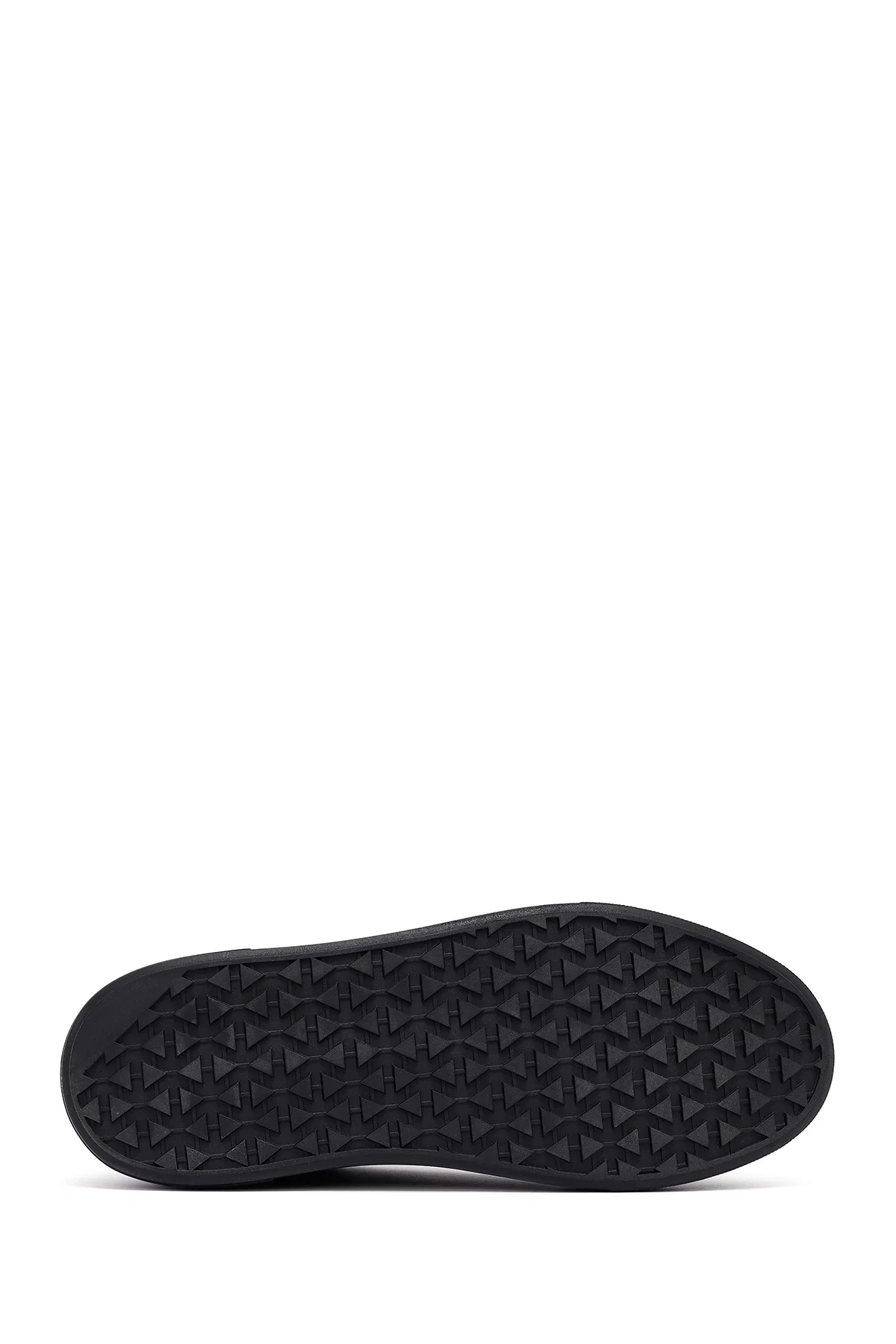 Erkek Siyah Bağcıklı Deri Sneaker - Image 4