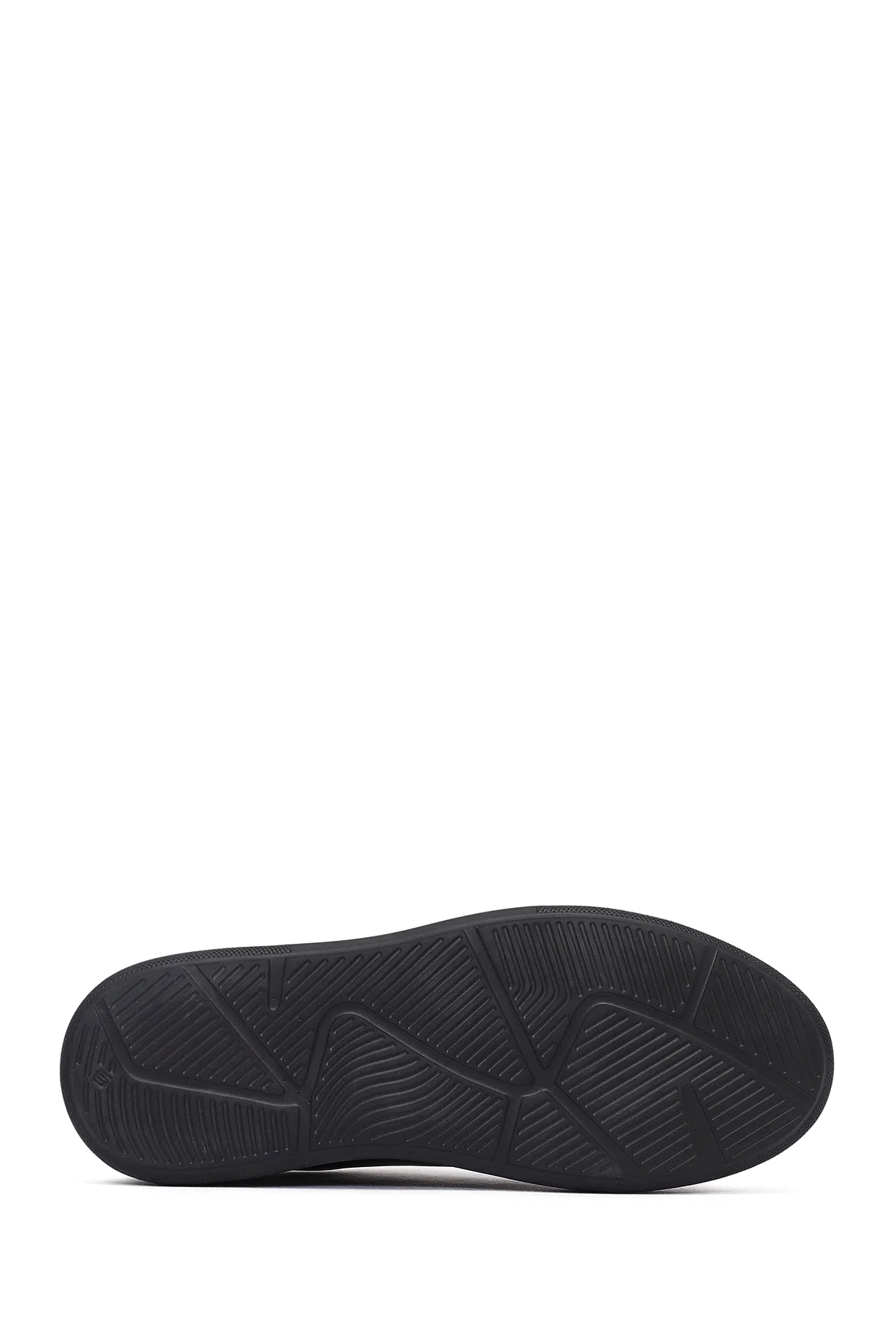 Erkek Siyah Bağcıklı Deri Sneaker - Image 4