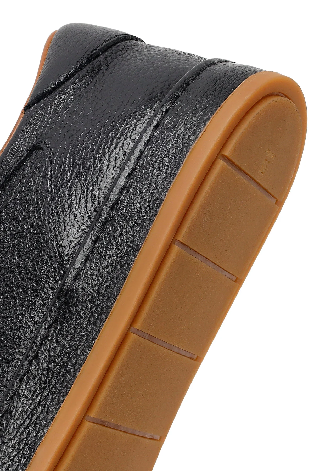 Erkek Siyah Bağcıklı Deri Sneaker - Image 8