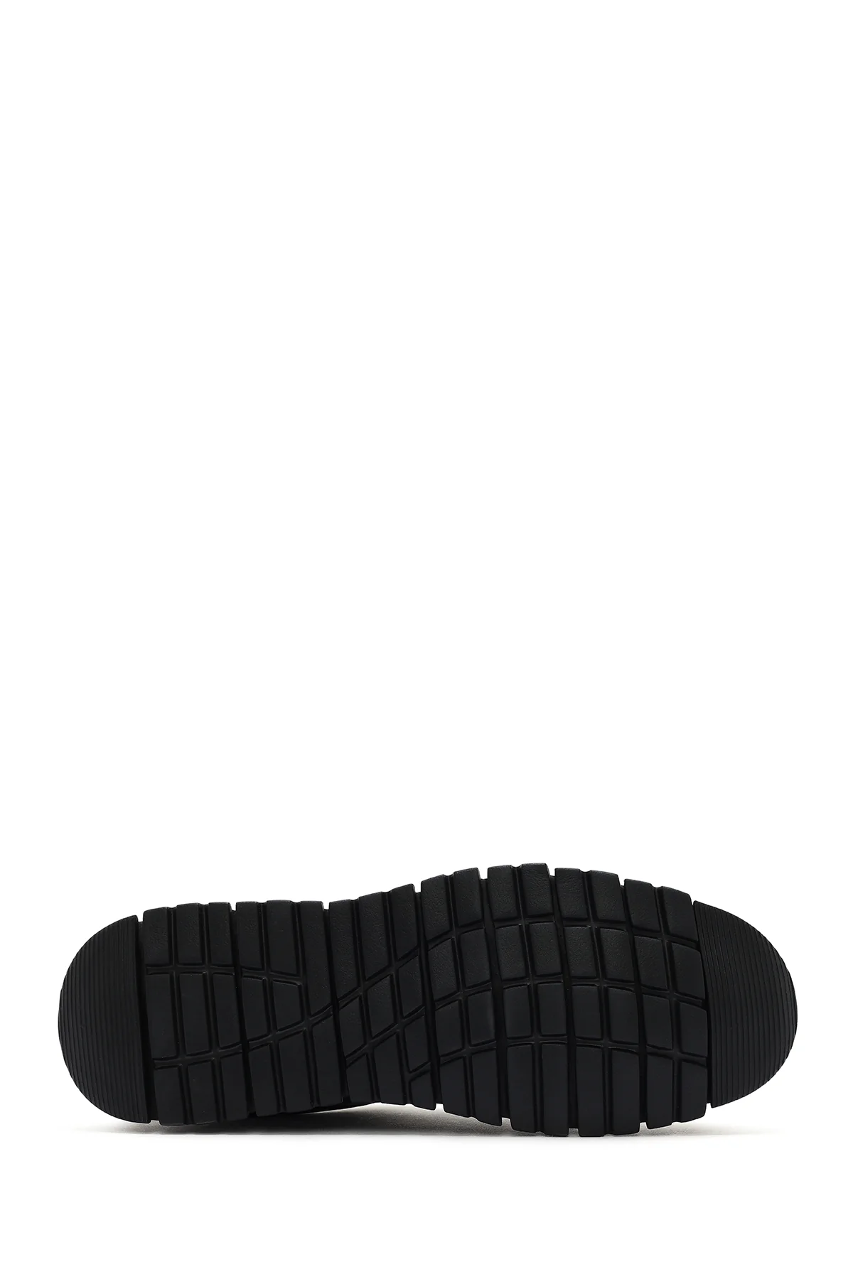 Erkek Siyah Bağcıklı Deri Sneaker - Image 5