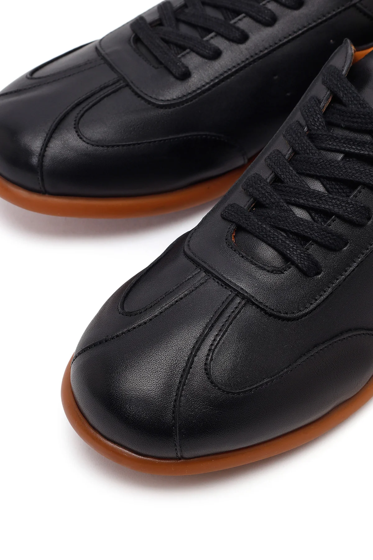 Erkek Siyah Bağcıklı Deri Sneaker - Image 10