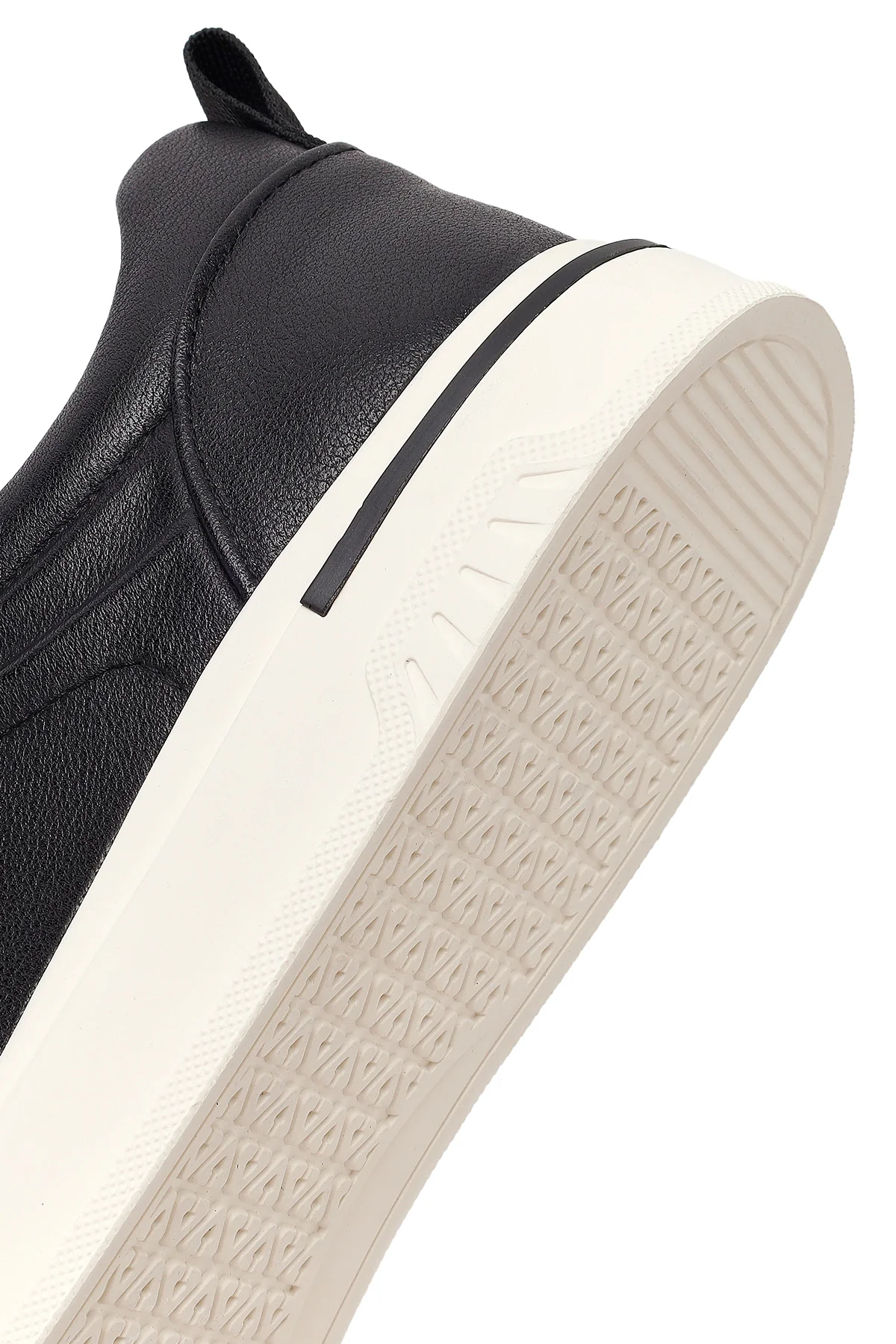 Erkek Siyah Bağcıklı Deri Sneaker - Image 9
