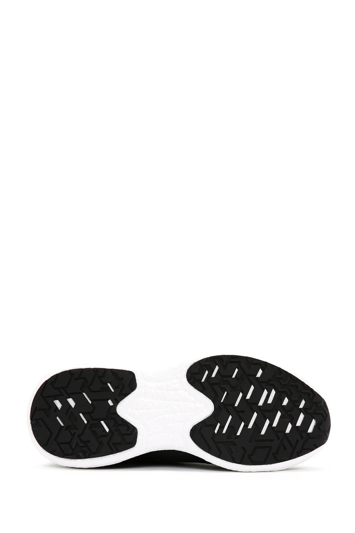 Erkek Siyah Bağcıklı Kalın Tabanlı Deri Casual Sneaker - Image 4