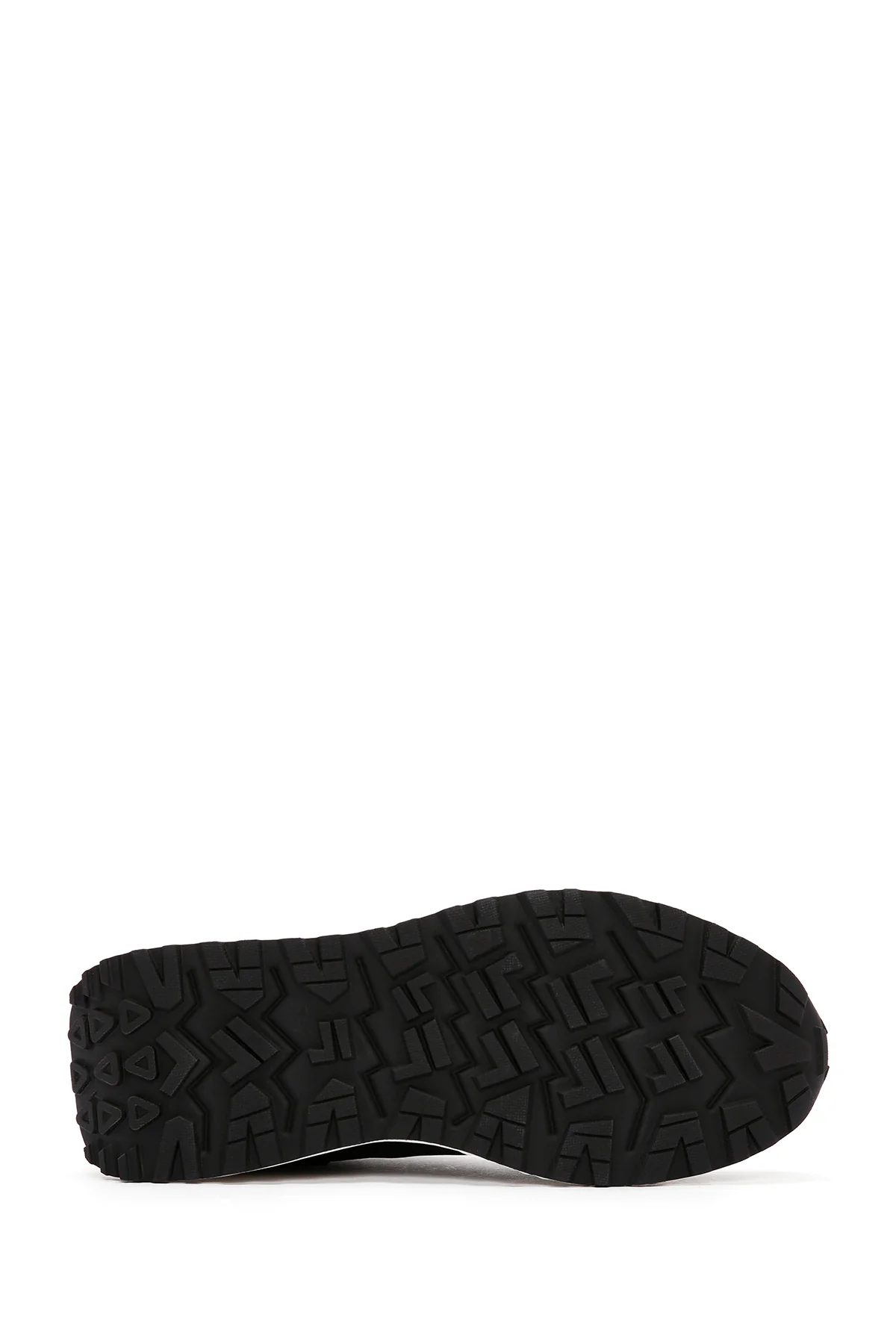 Erkek Siyah Bağcıklı Kalın Tabanlı Deri Casual Sneaker - Image 4