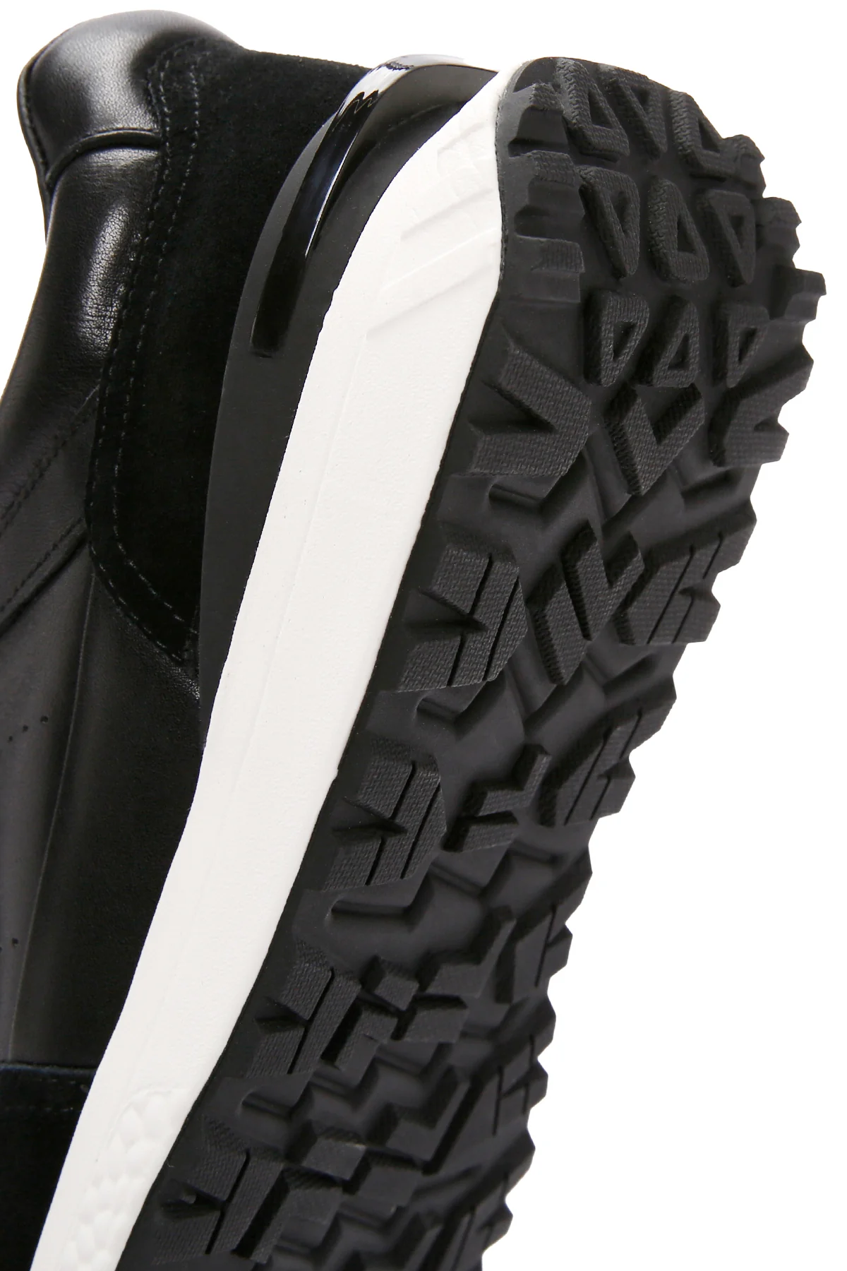 Erkek Siyah Bağcıklı Kalın Tabanlı Deri Casual Sneaker - Image 8