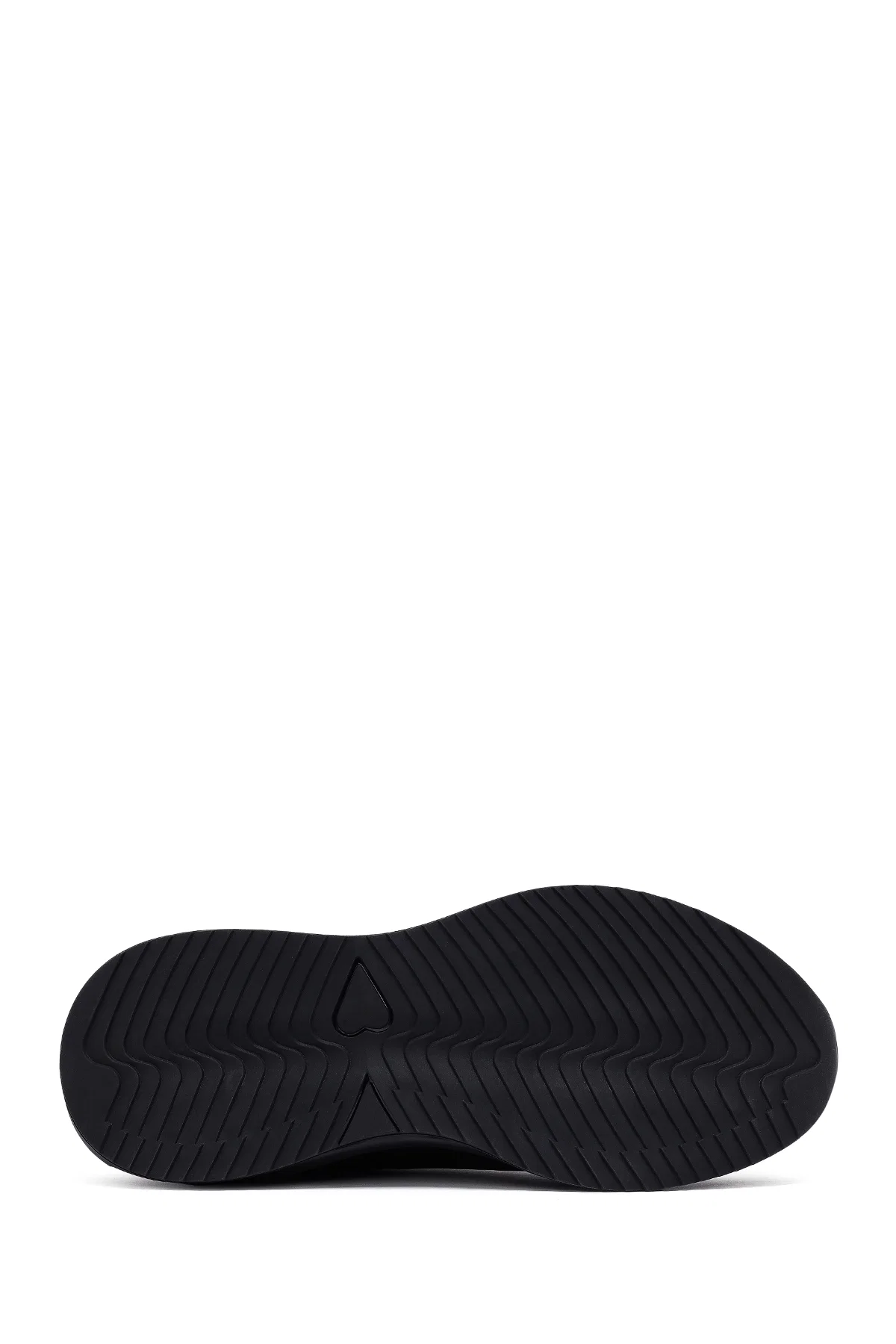 Erkek Siyah Bağcıklı Kalın Tabanlı Deri Casual Sneaker - Image 4