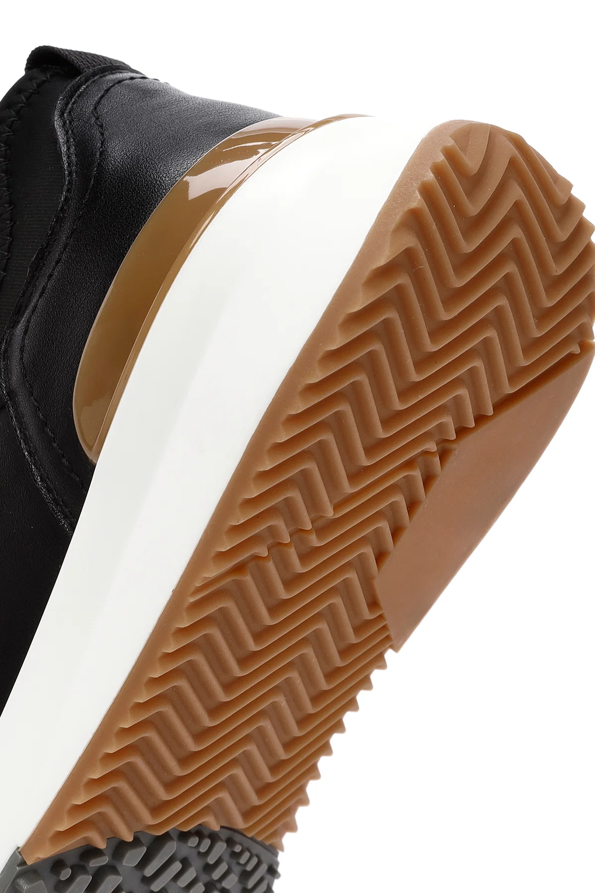 Erkek Siyah Bağcıklı Kalın Tabanlı Deri Casual Sneaker - Image 8